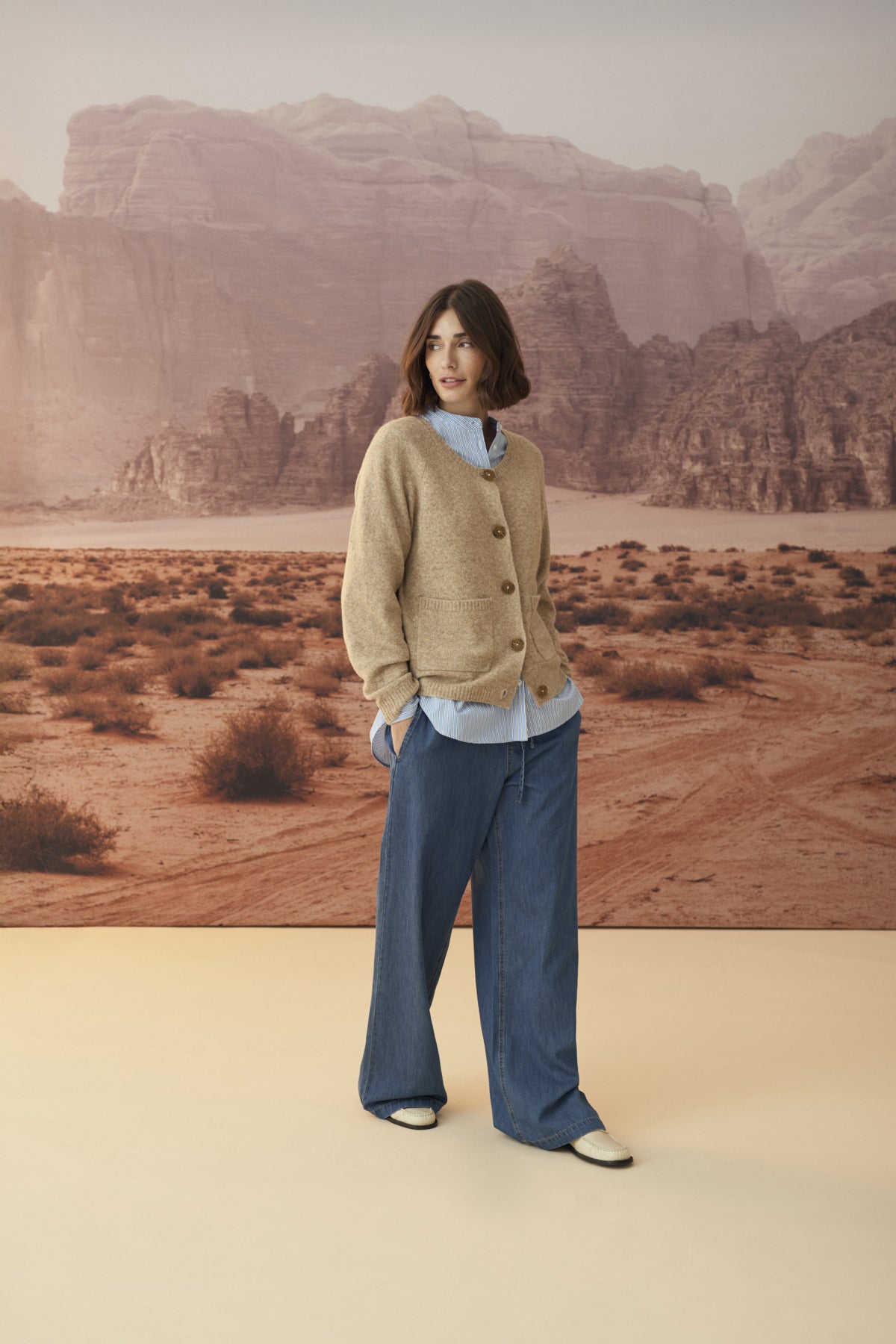 CultureCucalay CardiganTopsTannin Melange - Blue Water Clothing