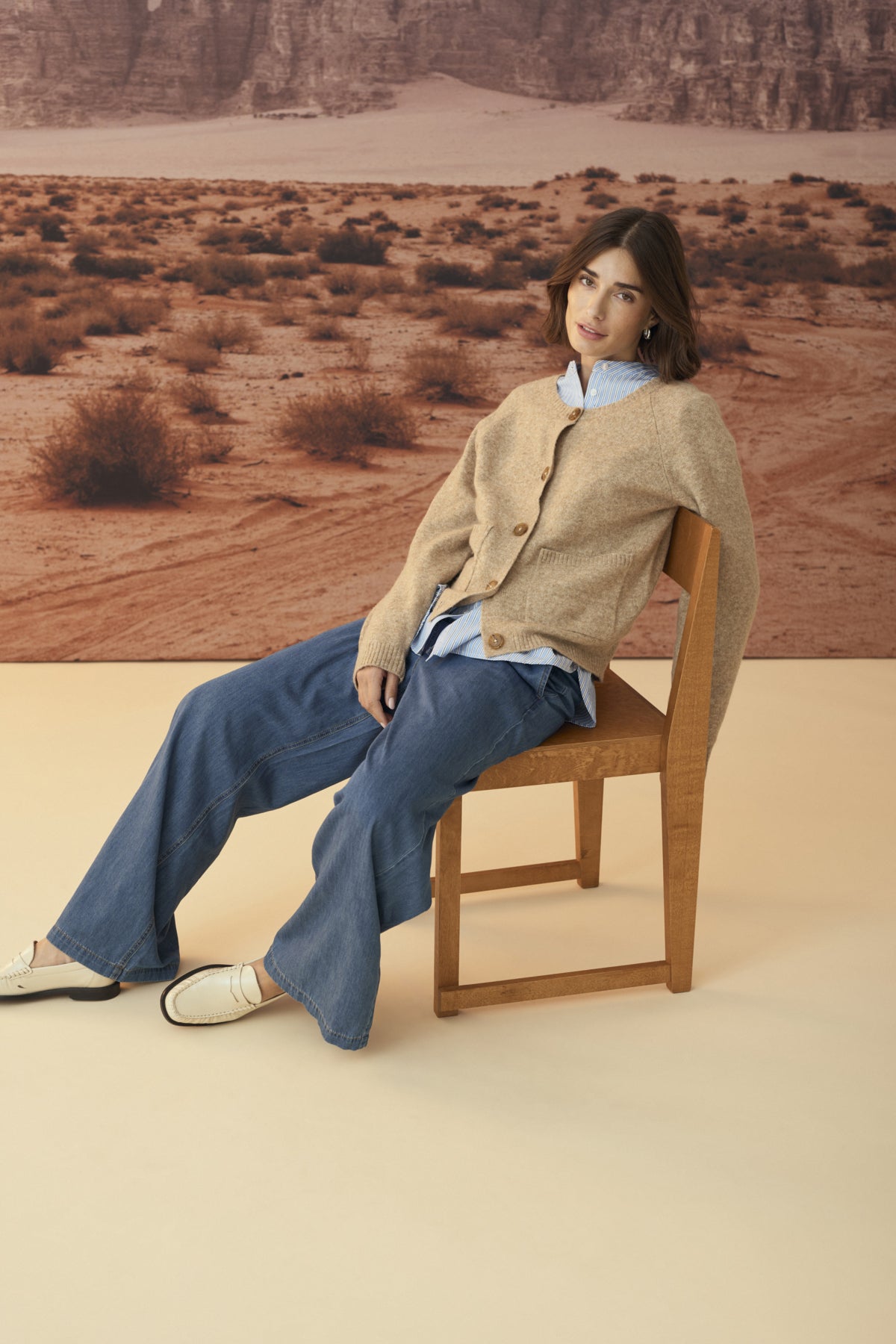 CultureCucalay CardiganTopsTannin Melange - Blue Water Clothing