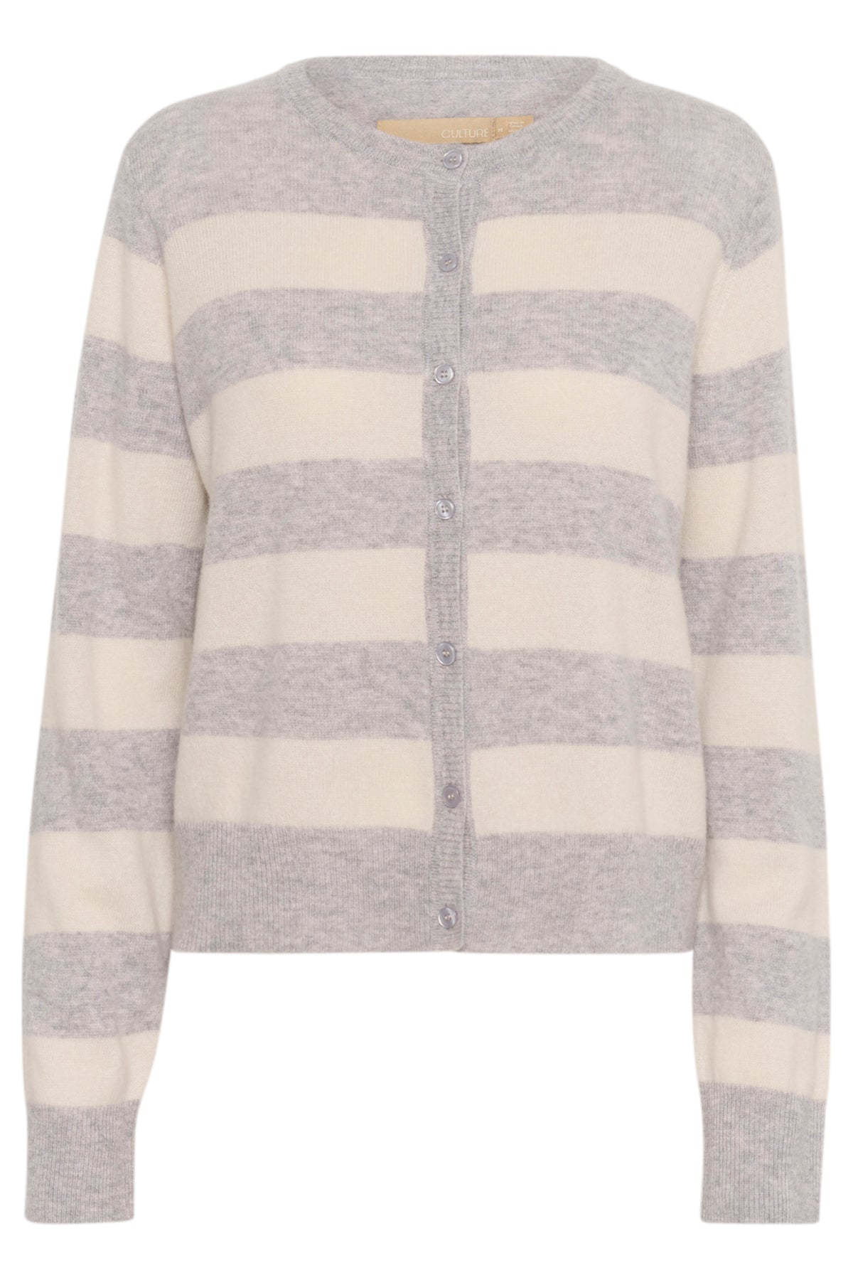 CultureCulture Cucallie Cashmere CardiganTopsGrey Melange - Blue Water Clothing