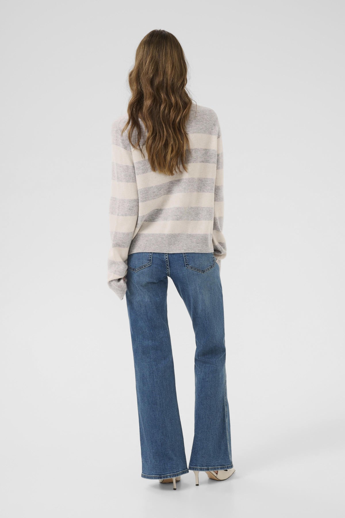 CultureCulture Cucallie Cashmere CardiganTopsGrey Melange - Blue Water Clothing