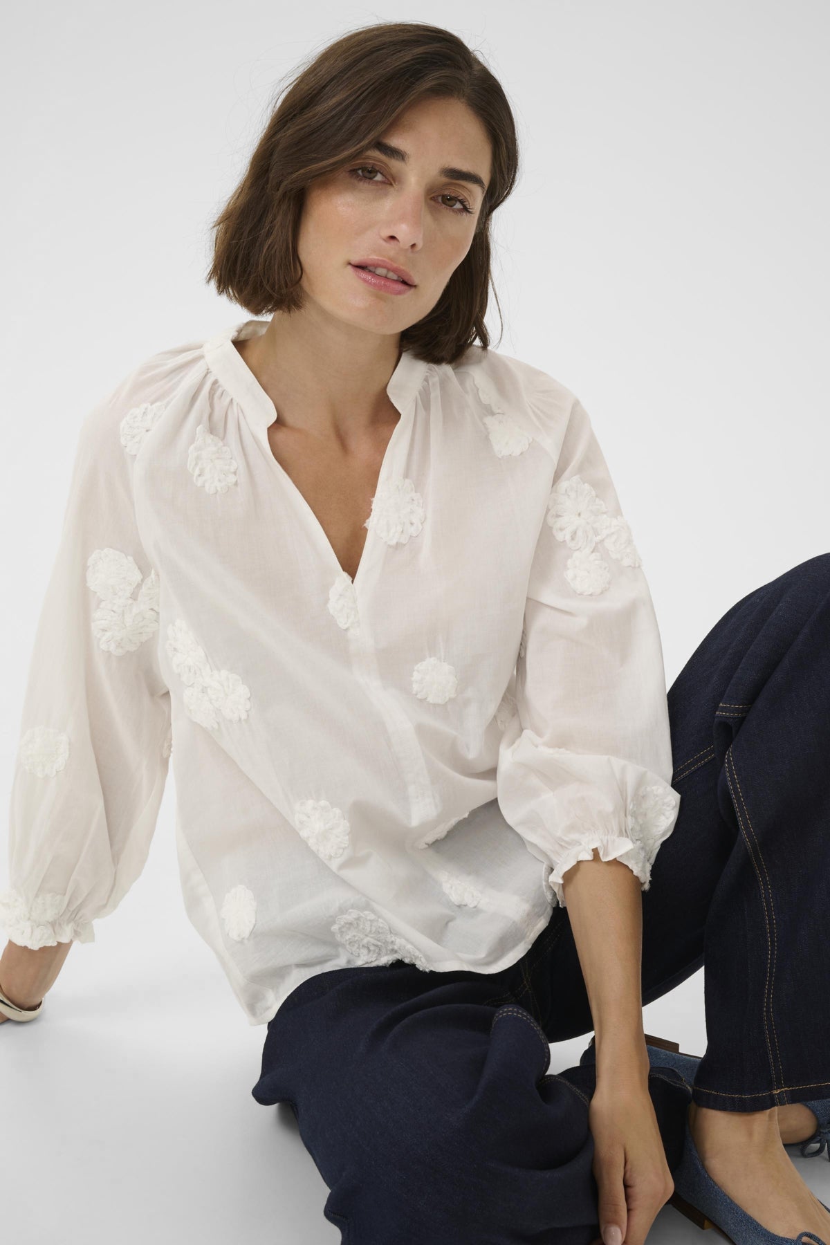 CultureCulture CUclover BlouseClothingSpring Gardenia - Blue Water Clothing