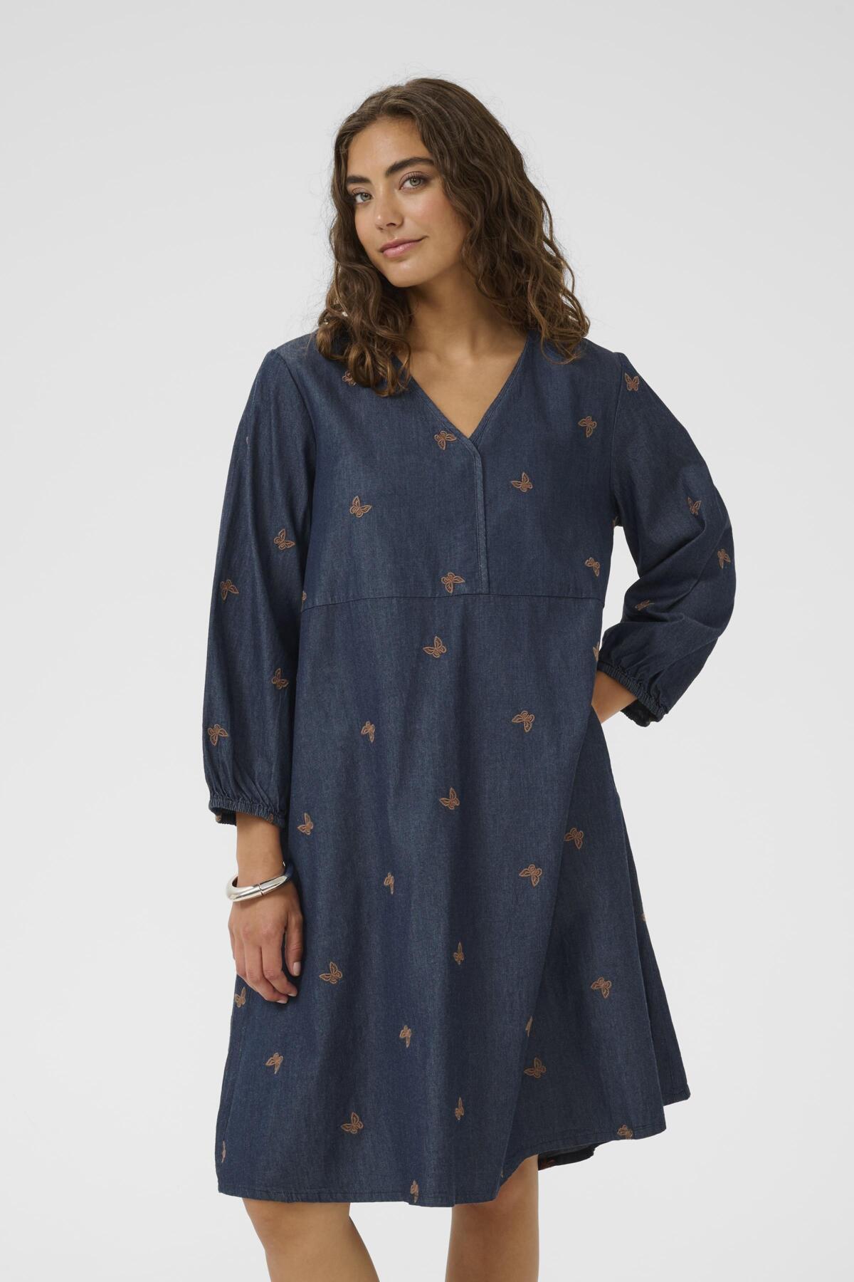 CultureCulture CUfilipa Michelle Midi DressDressesRinse Wash - Blue Water Clothing