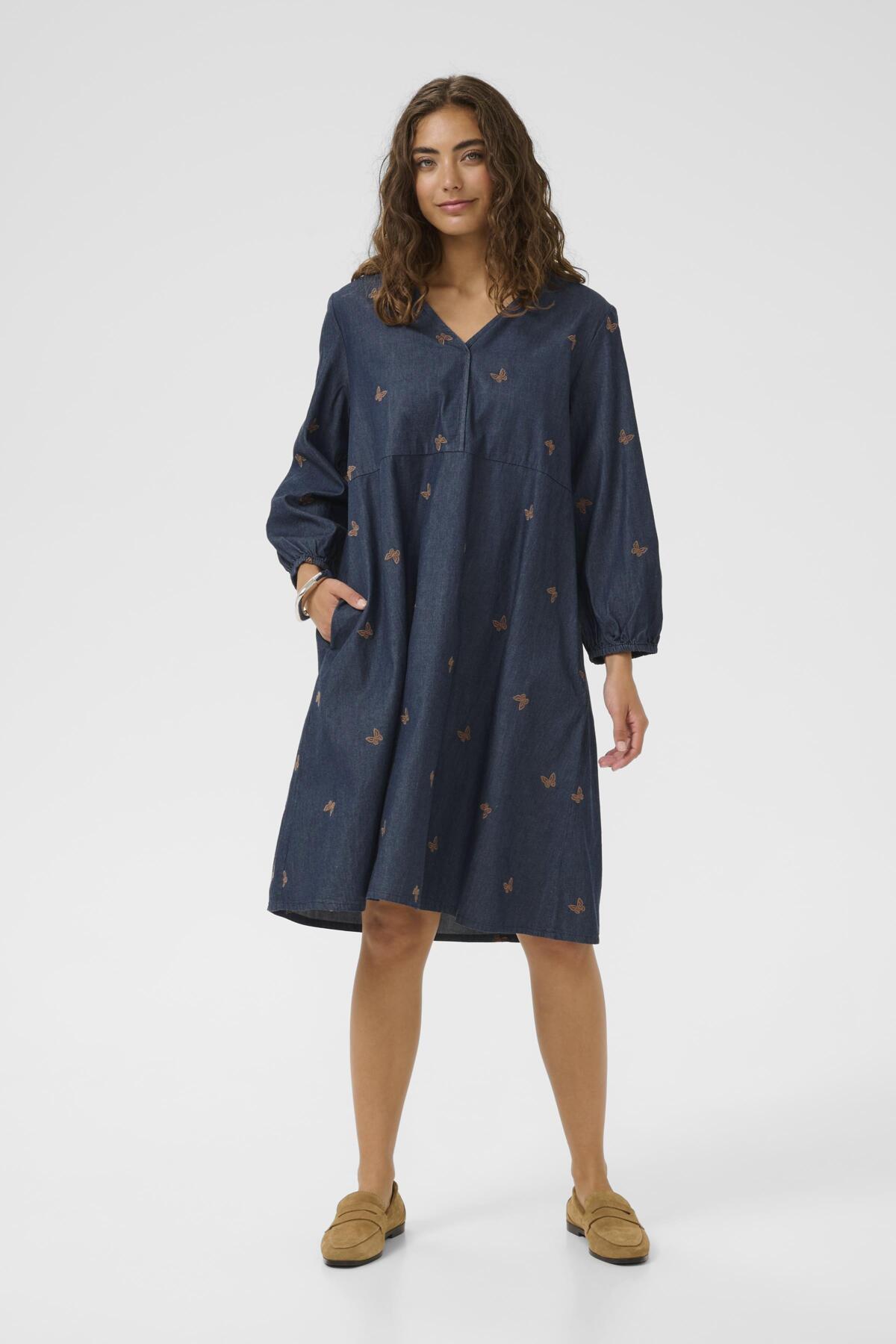 CultureCulture CUfilipa Michelle Midi DressDressesRinse Wash - Blue Water Clothing