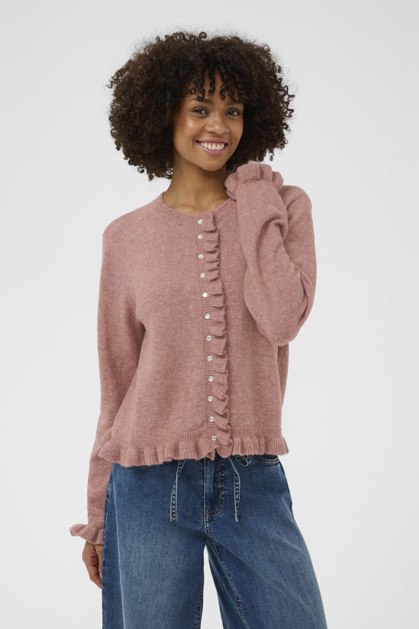 CultureCulture CUjulietta Frill CardiganClothingWoodrose Melange - Blue Water Clothing