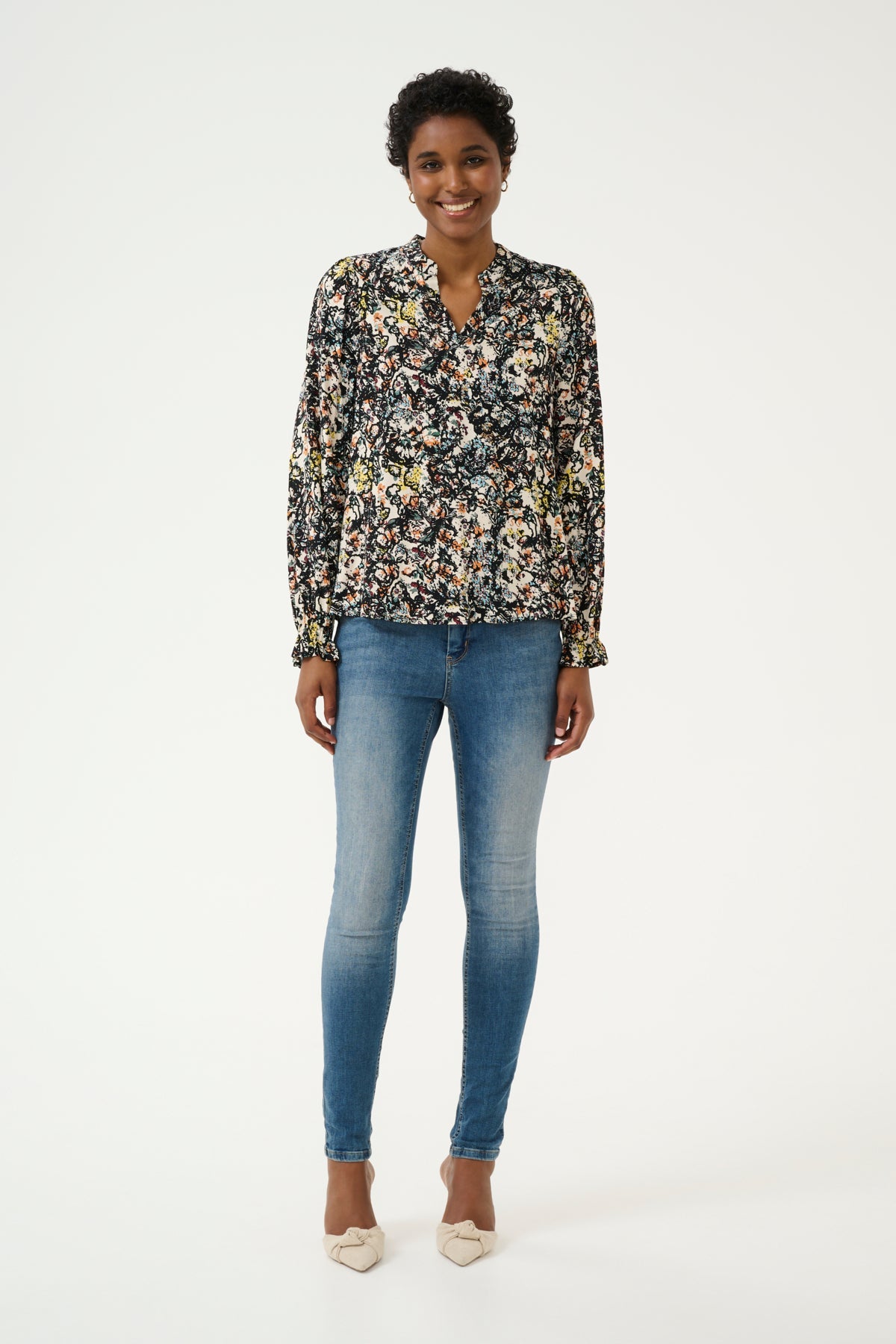 CultureCulture CUsika Bello BlouseClothingBlack/Orange - Blue Water Clothing