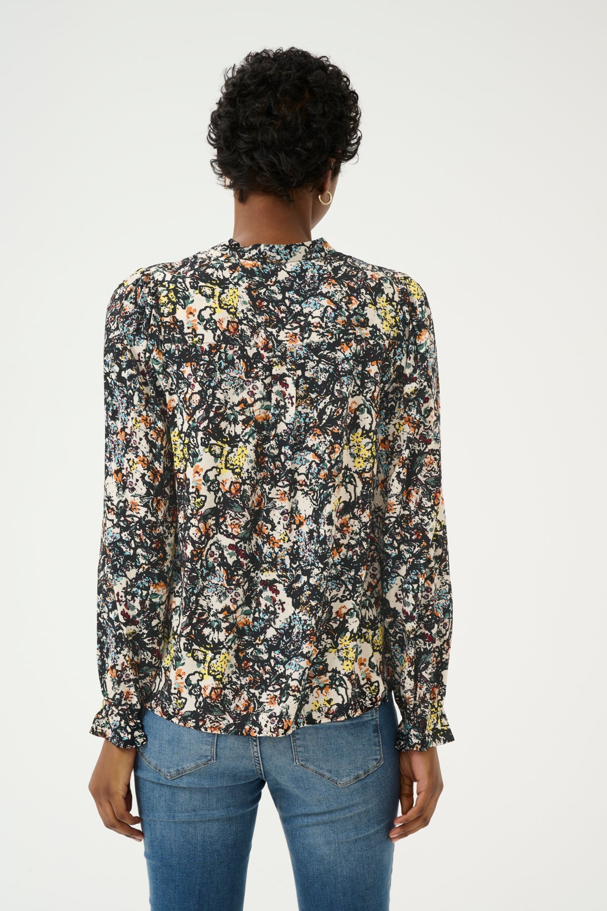 CultureCulture CUsika Bello BlouseClothingBlack/Orange - Blue Water Clothing