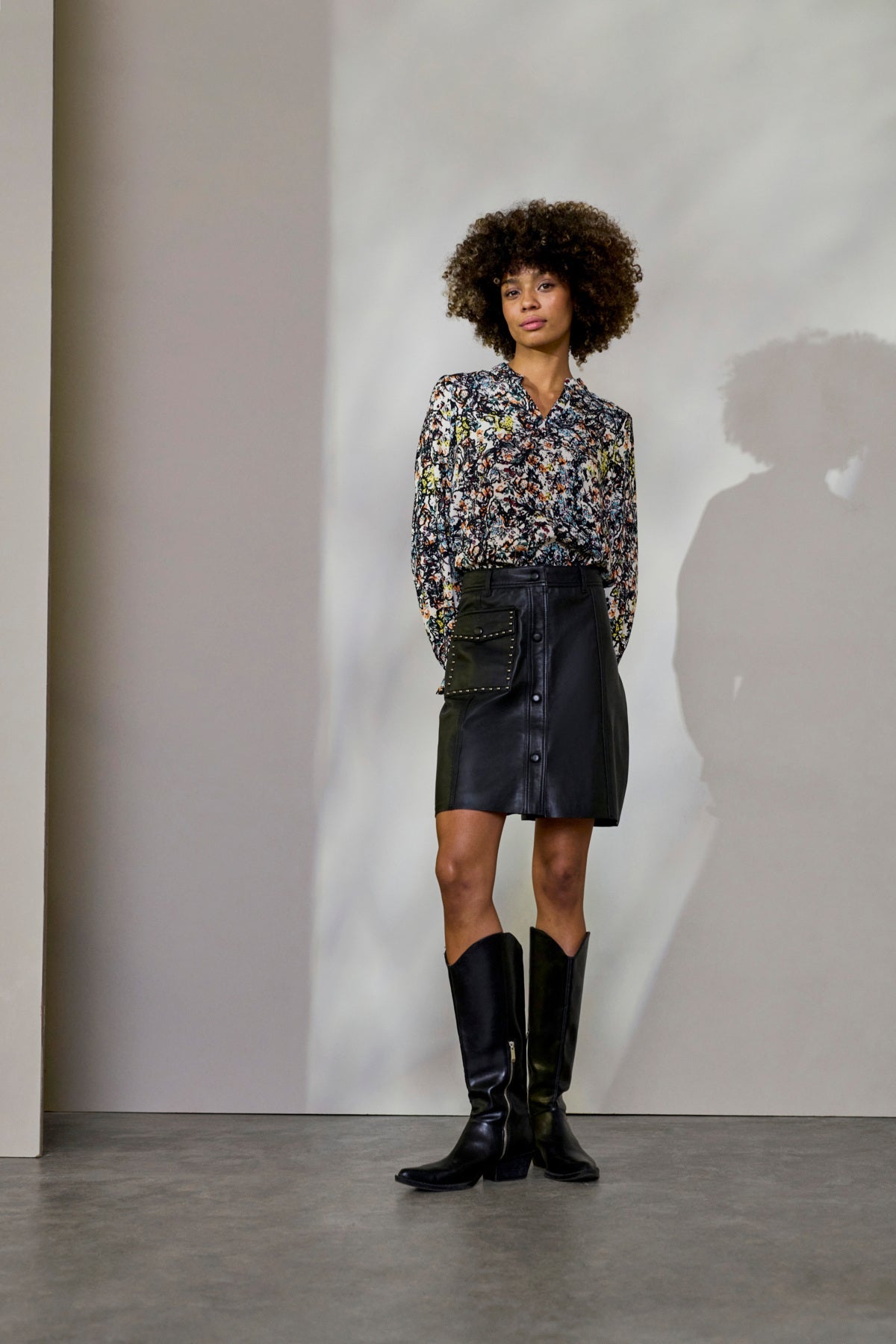 CultureCulture CUsika Bello BlouseClothingBlack/Orange - Blue Water Clothing