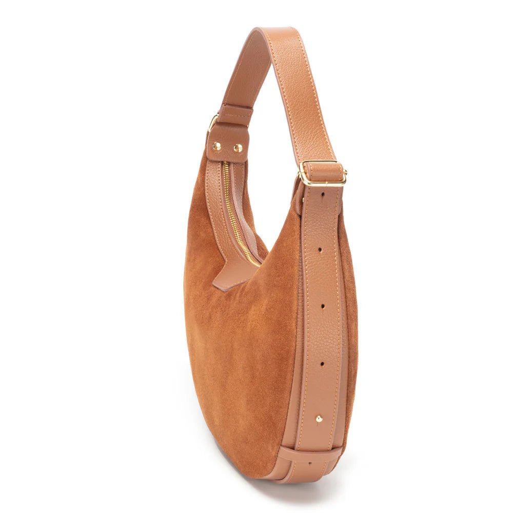 Elie BeaumontElie Beaumont Suede Shoulder HandbagAccessories - Blue Water Clothing