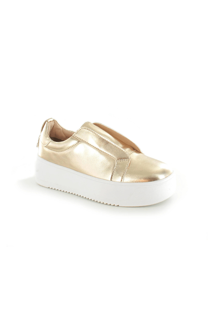 Ella ShoesElla Shoes Riva Slip On TrainersFootwearGold - Blue Water Clothing