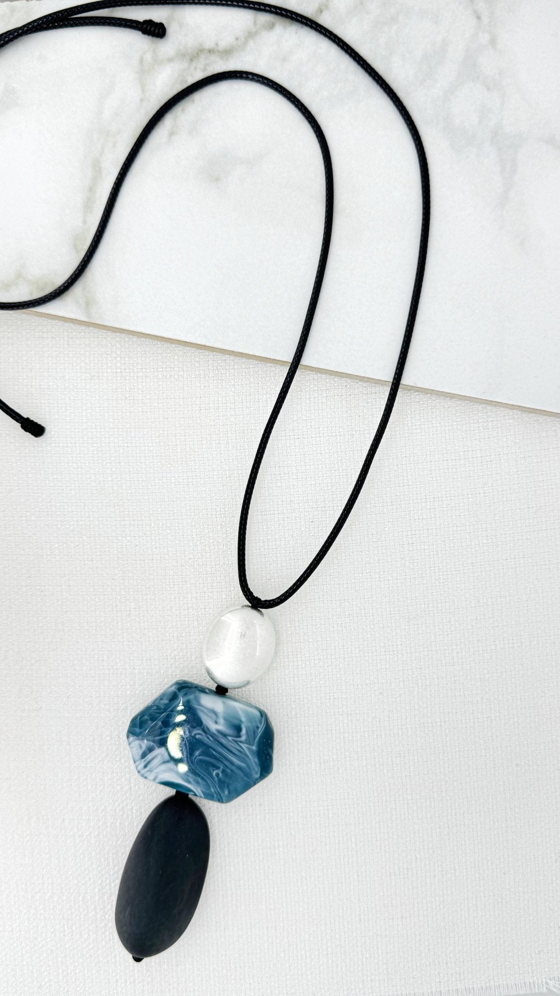 Envy JewelleryEnvy Jewellery Necklace 4599 Blue/BlackJewellery - Blue Water Clothing