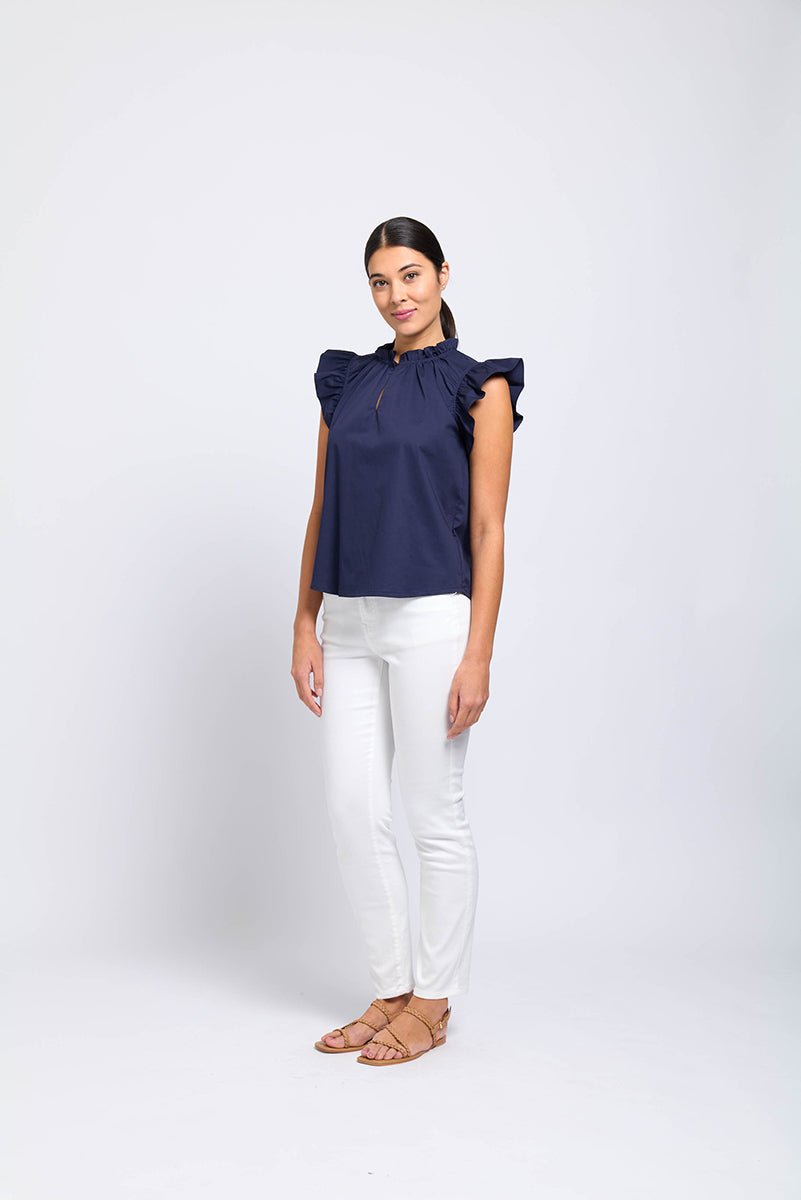 Foil Pulp Fiction Top Midnight - Blue Water Clothing