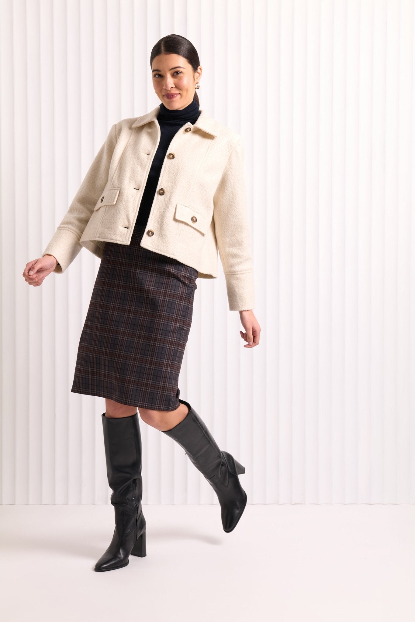 FOILFoil Sew Happy Coat Winter WhiteClothingWinter White - Blue Water Clothing