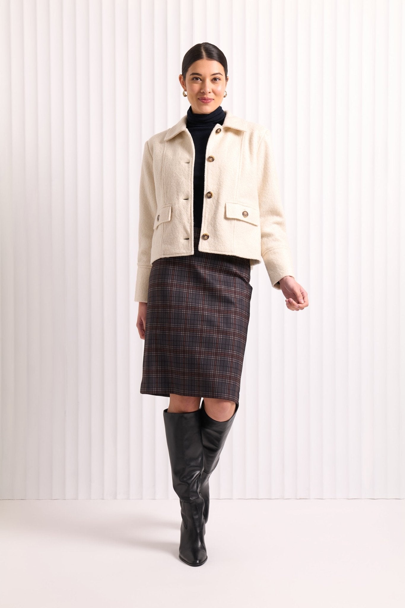 FOILFoil Sew Happy Coat Winter WhiteClothingWinter White - Blue Water Clothing