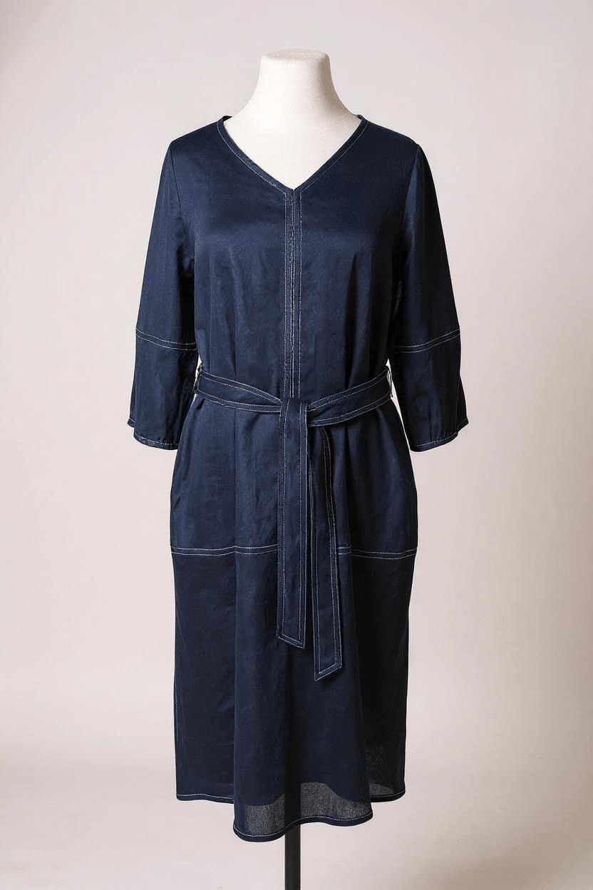 Foil Stitch & Shout Dress Midnight Blue Water Clothing Foil Stitch & Shout Dress Midnight Blue Water Clothing
