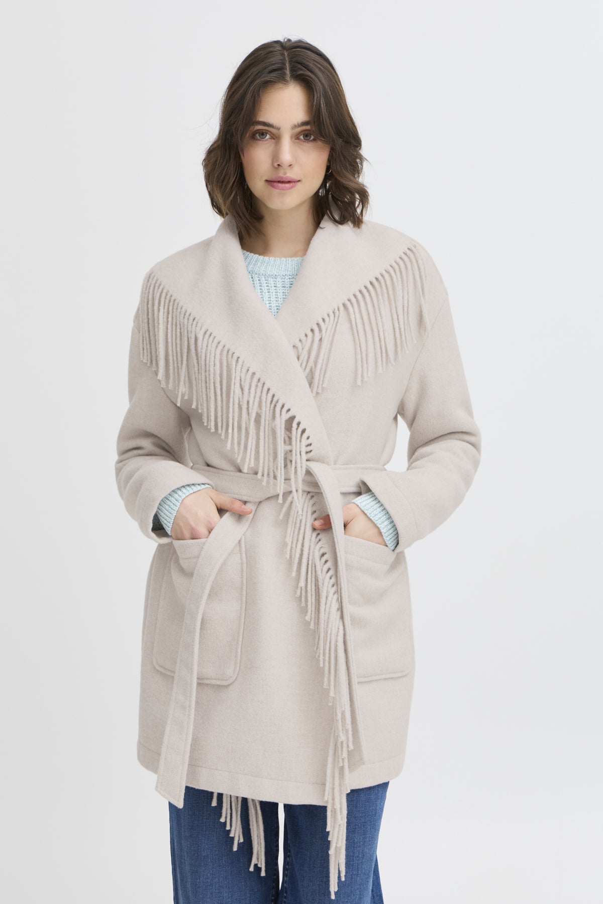 FransaFransa Frangelina Jacket 2ClothingLimestone Melange - Blue Water Clothing