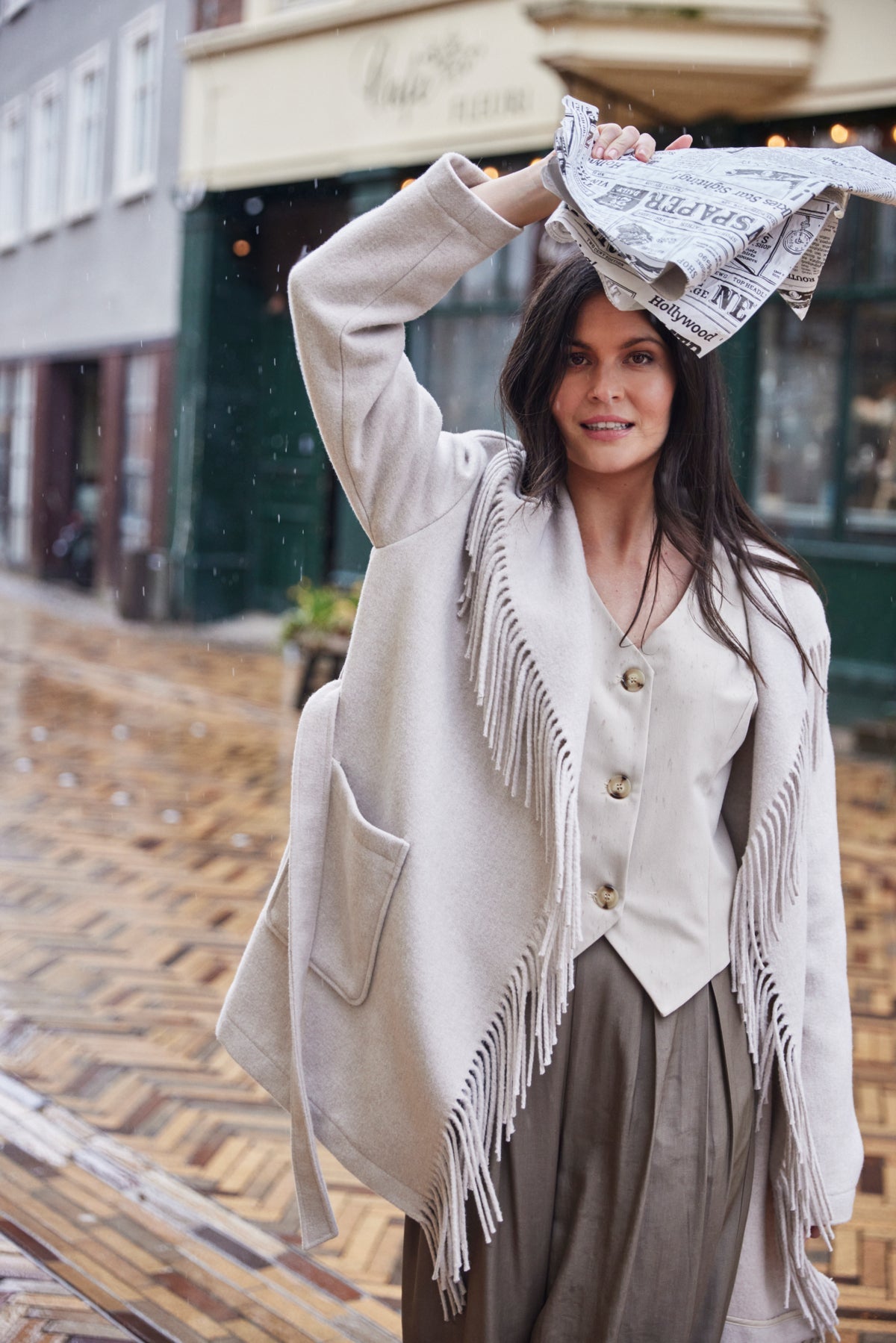 FransaFransa Frangelina Jacket 2ClothingLimestone Melange - Blue Water Clothing