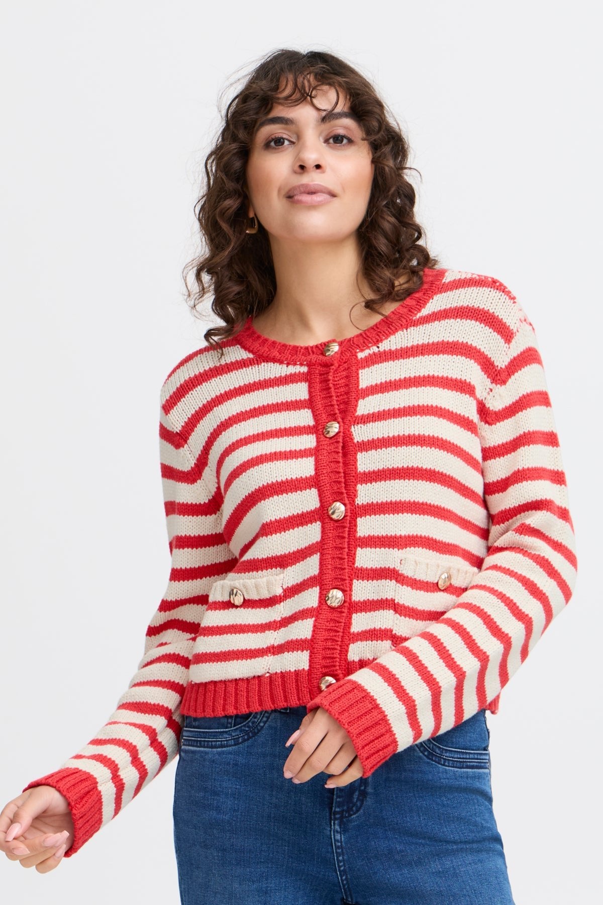 Fransa Frbelinda Cardigan 1 - Blue Water Clothing