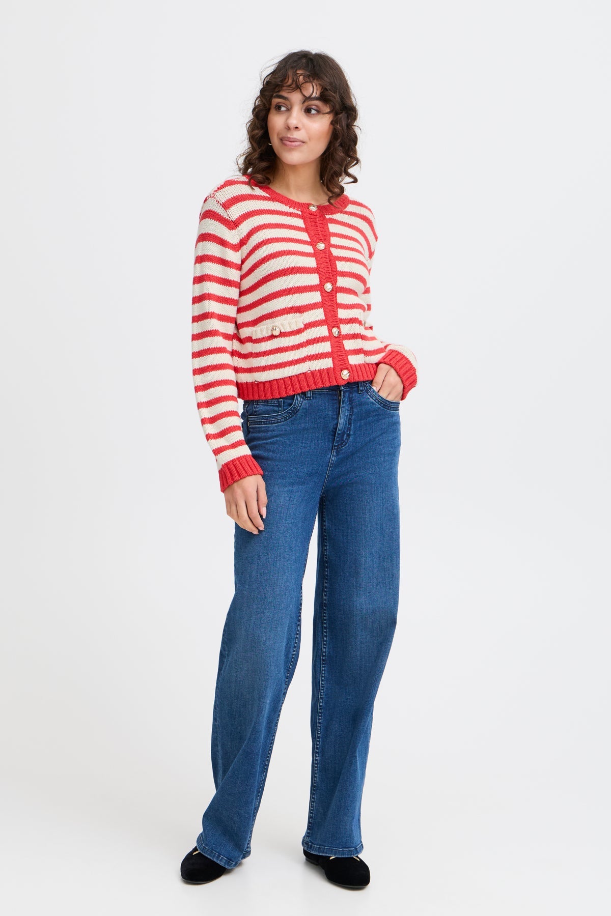 Fransa Frbelinda Cardigan 1 - Blue Water Clothing