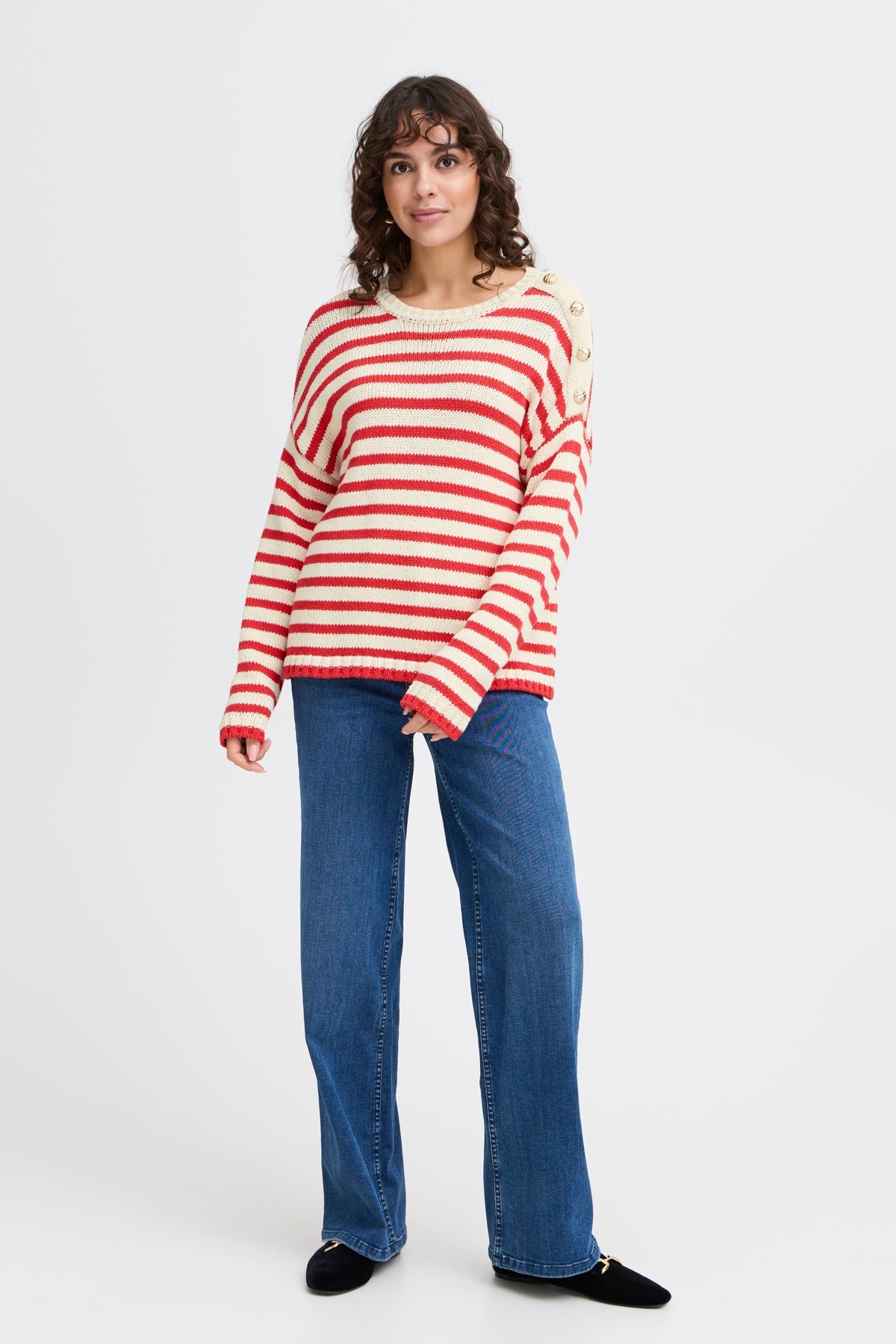 FransaFransa Frbelinda Pullover 1ClothingPoinsettia - Blue Water Clothing