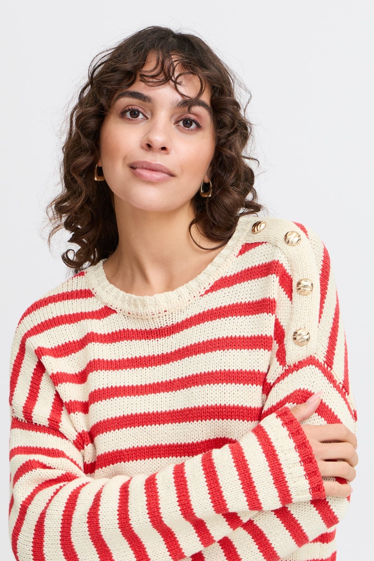 FransaFransa Frbelinda Pullover 1ClothingPoinsettia - Blue Water Clothing