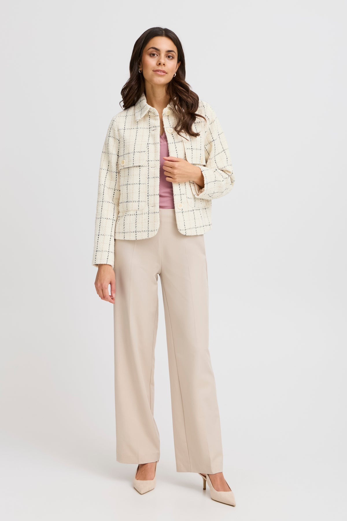 FransaFransa Frchani Jacket 1ClothingMoonebeam Mix - Blue Water Clothing