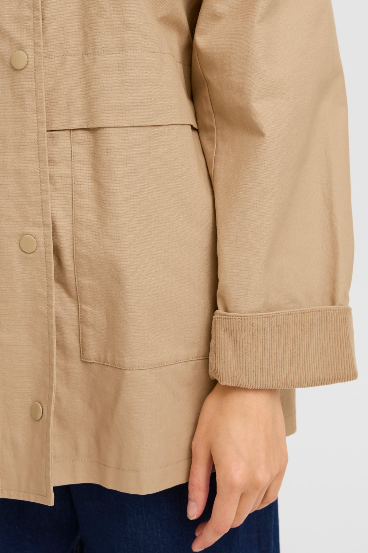 FransaFransa Frfirefly Jacket 1ClothingOxford Tan - Blue Water Clothing