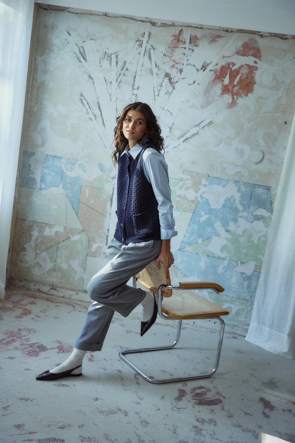 FransaFransa FRKenna Waistcoat 1ClothingNight Skye - Blue Water Clothing