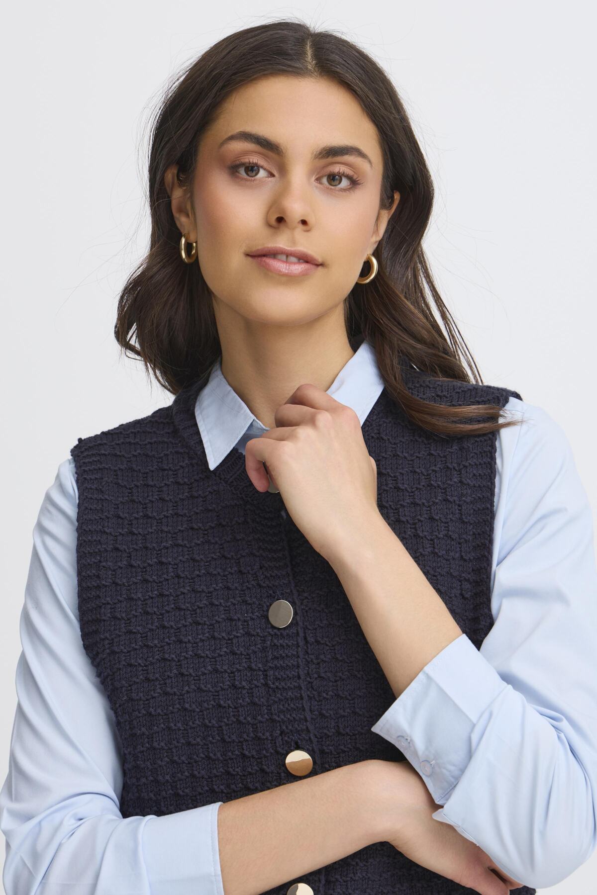FransaFransa FRKenna Waistcoat 1ClothingNight Skye - Blue Water Clothing