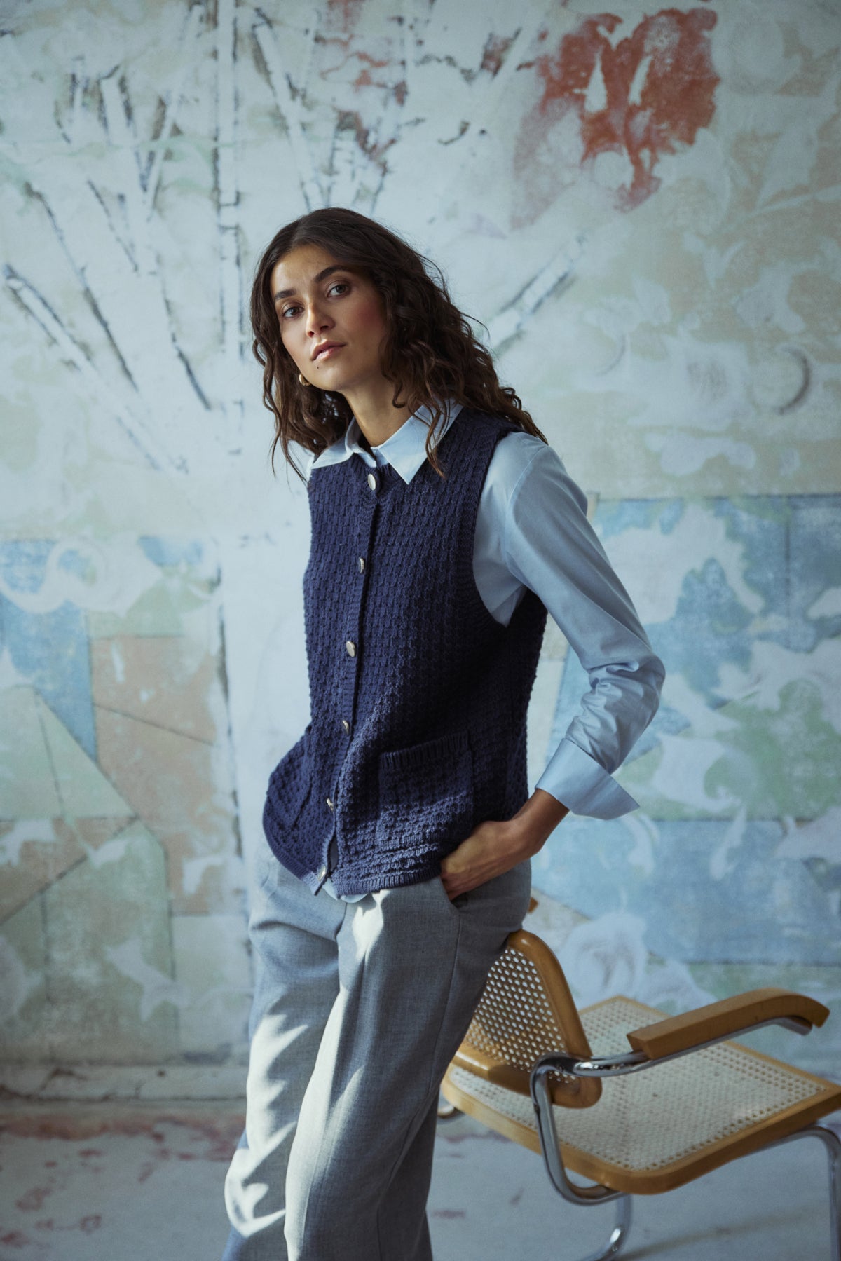 FransaFransa FRKenna Waistcoat 1ClothingNight Skye - Blue Water Clothing