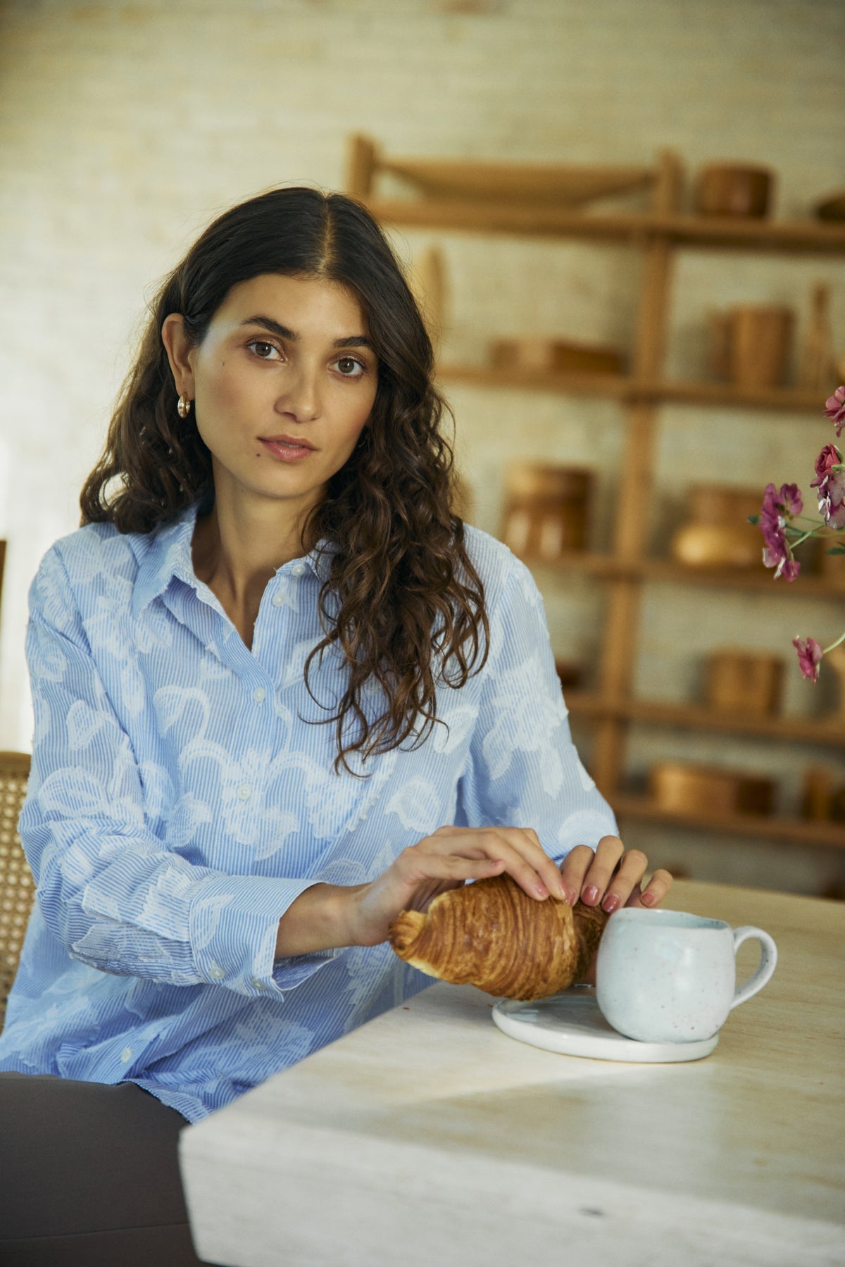 FransaFransa FRLani Shirt 1 Cashmere BlueClothingCashmere Blue - Blue Water Clothing
