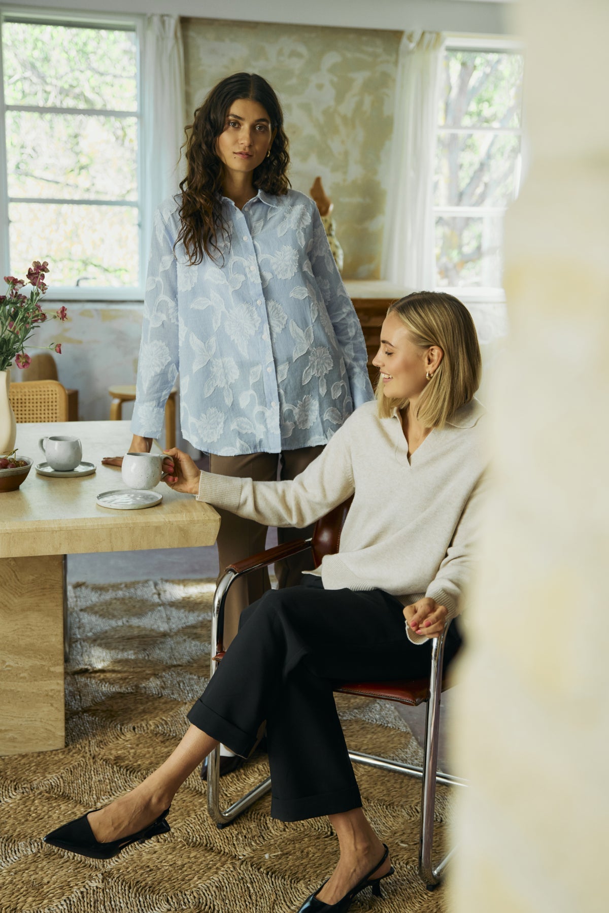 FransaFransa FRLani Shirt 1 Cashmere BlueClothingCashmere Blue - Blue Water Clothing