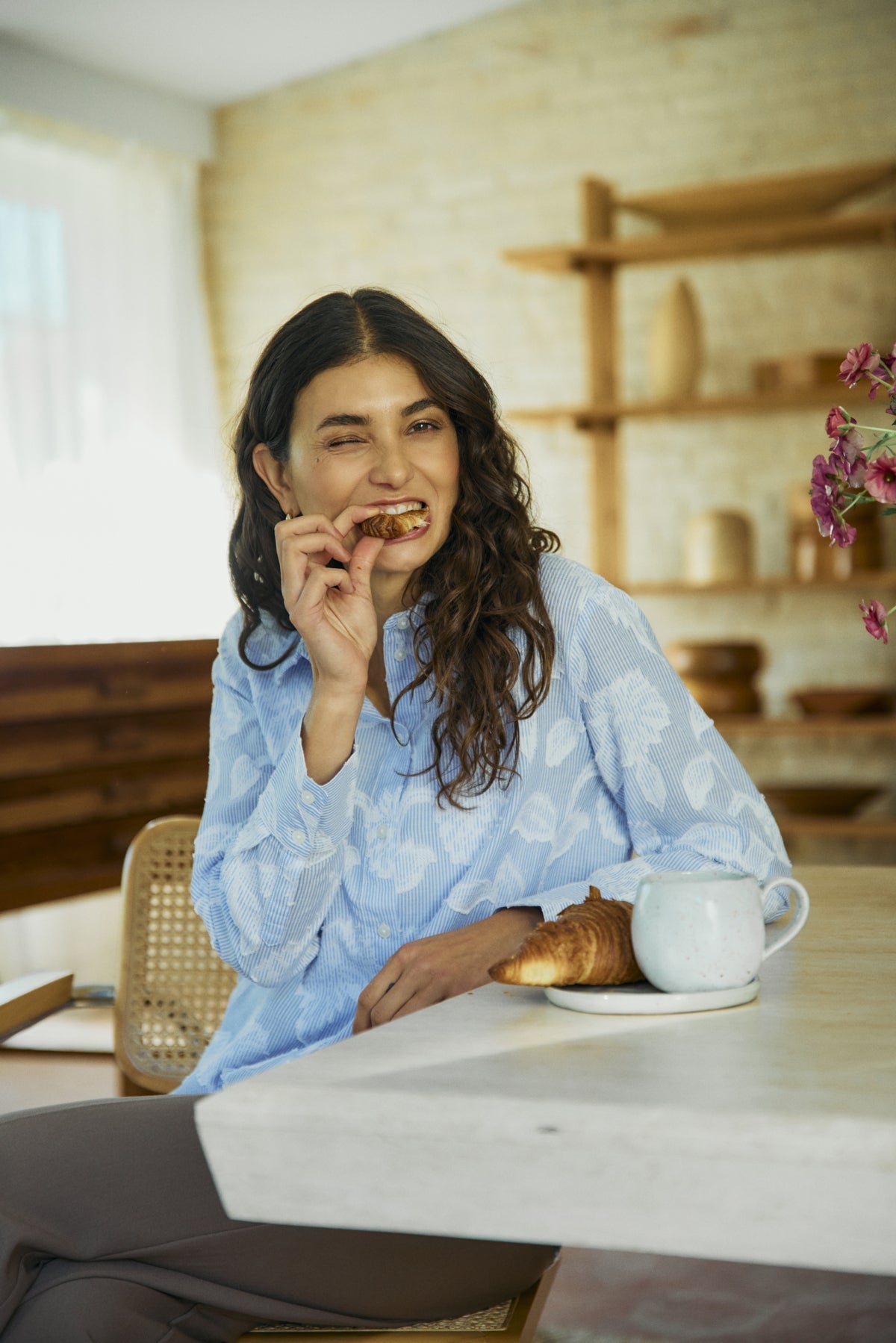 FransaFransa FRLani Shirt 1 Cashmere BlueClothingCashmere Blue - Blue Water Clothing