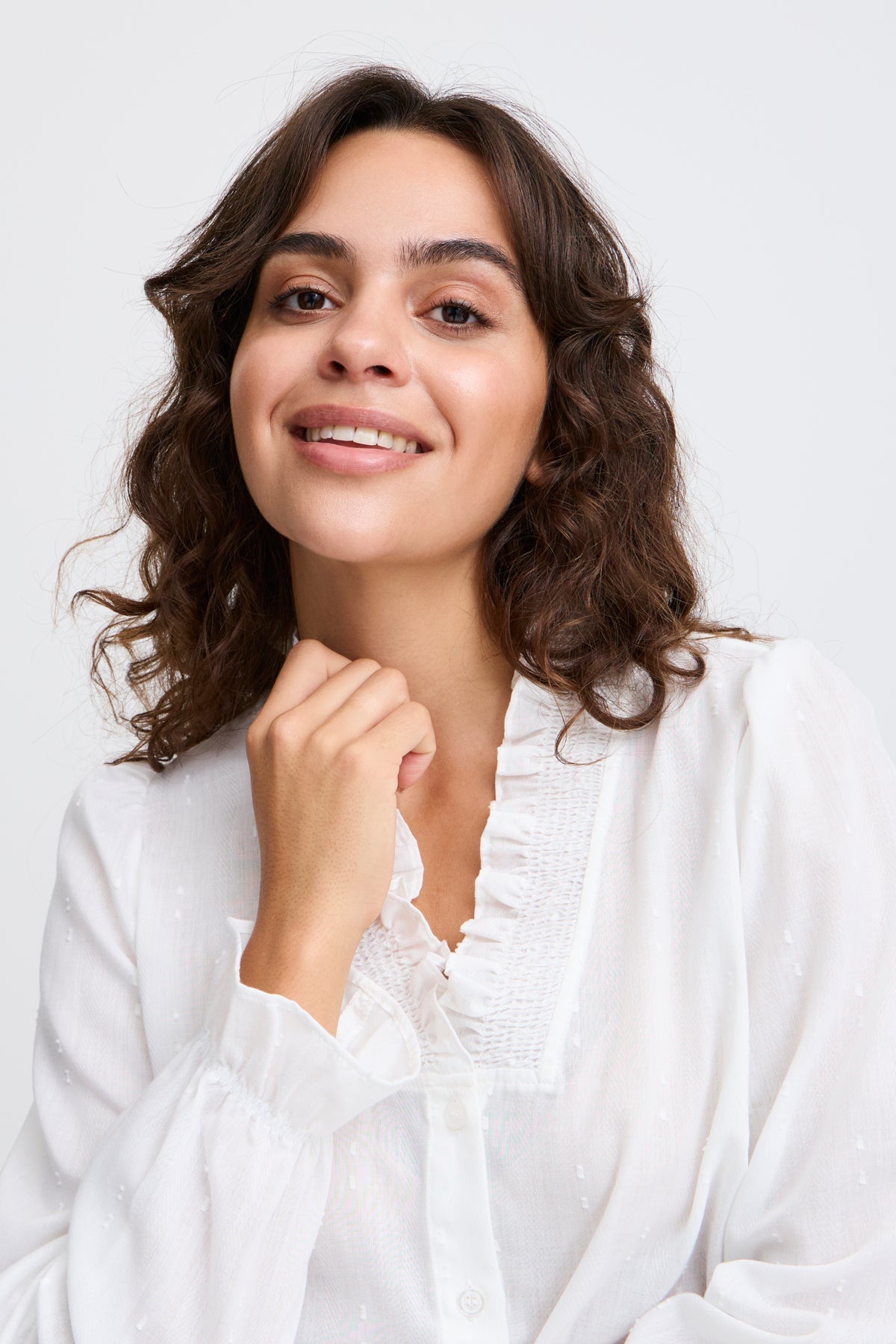 FransaFransa Frpopla Shirt 1ClothingBlanc De Blanc - Blue Water Clothing