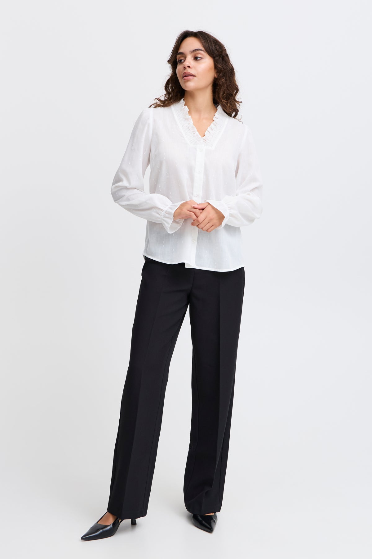 FransaFransa Frpopla Shirt 1ClothingBlanc De Blanc - Blue Water Clothing