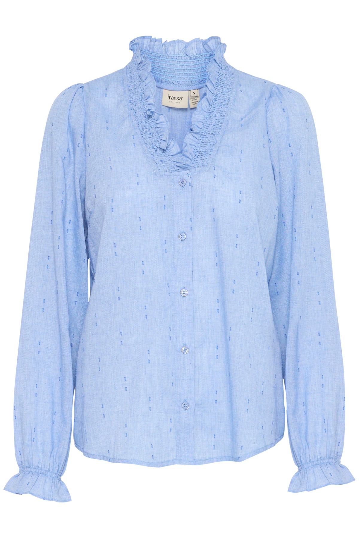 FransaFransa Frpopla Shirt 1ClothingBlanc De Blanc - Blue Water Clothing