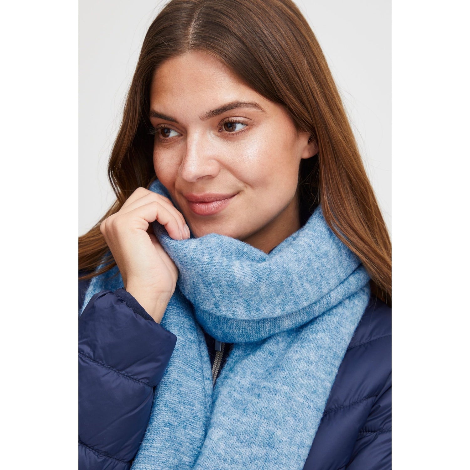 FransaFransa Sandy Scarf 1scarvesSky Blue Melange - Blue Water Clothing