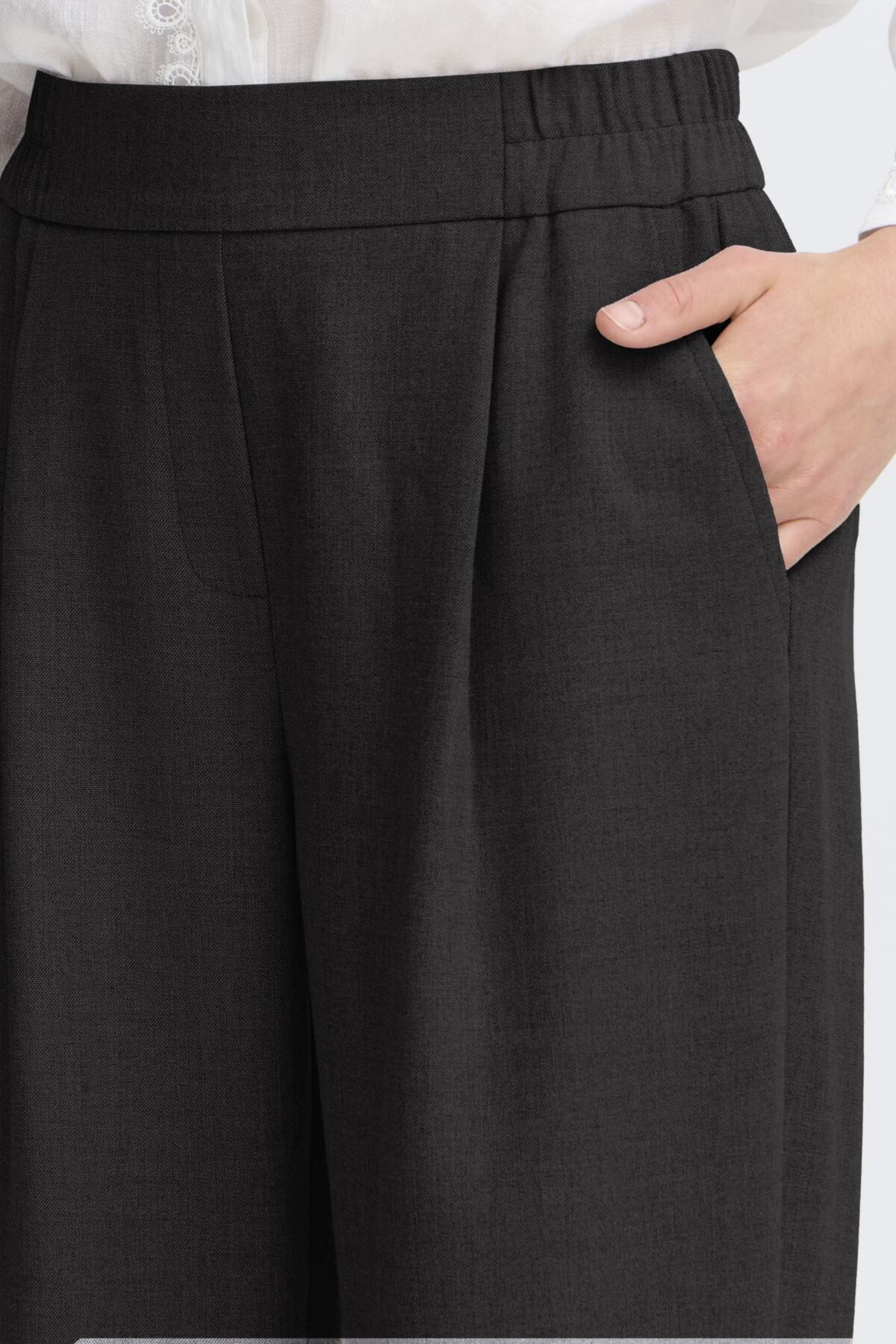 FransaFransa FRAbigail Pant 3 BlackBottomsBlack - Blue Water Clothing