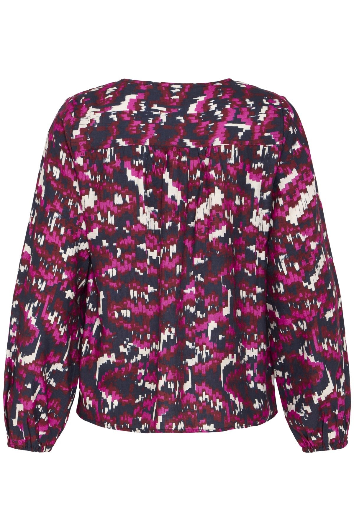 FransaFransa FRARIANA Blouse 14TopsDis Boho V - Blue Water Clothing