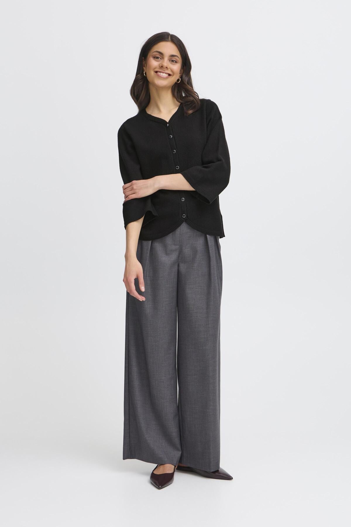 FransaFransa FRBitte Cardigan 2TopsBlack - Blue Water Clothing