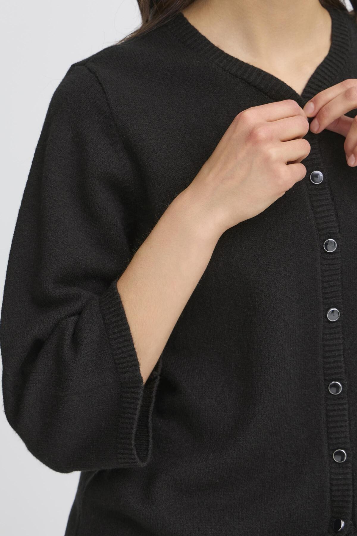 FransaFransa FRBitte Cardigan 2TopsBlack - Blue Water Clothing