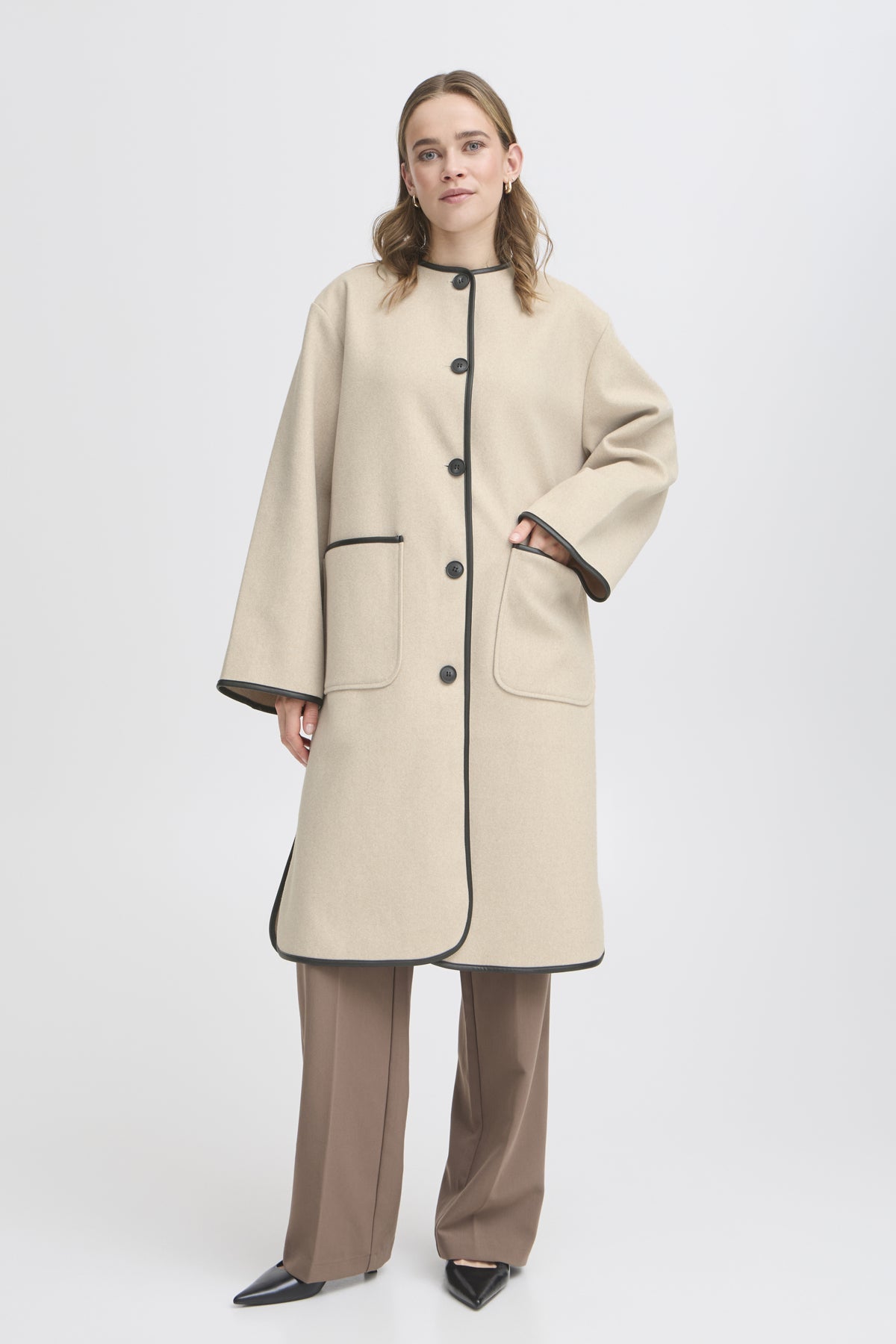 FransaFransa FRElisabeth Jacket 1Coats & JacketsLimestone Melange - Blue Water Clothing