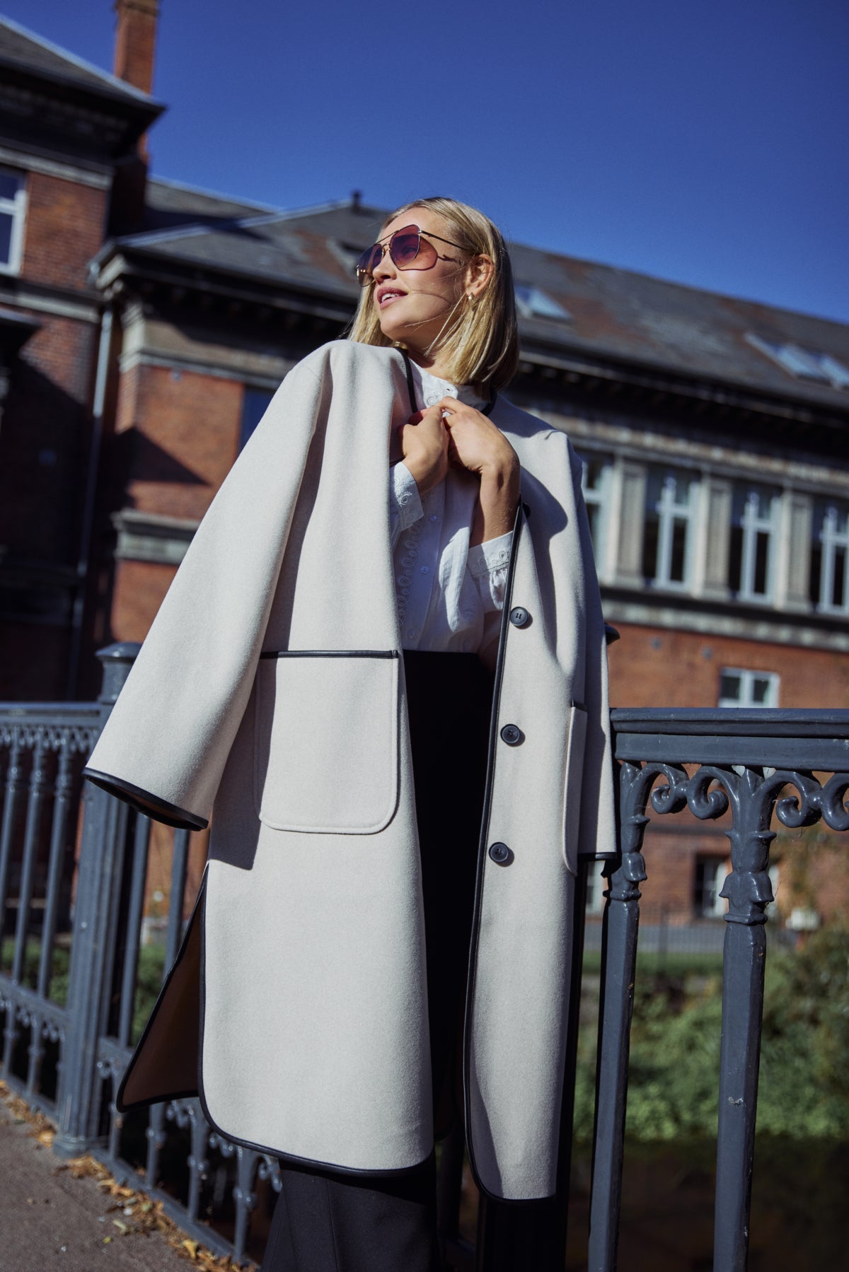 FransaFransa FRElisabeth Jacket 1Coats & JacketsLimestone Melange - Blue Water Clothing