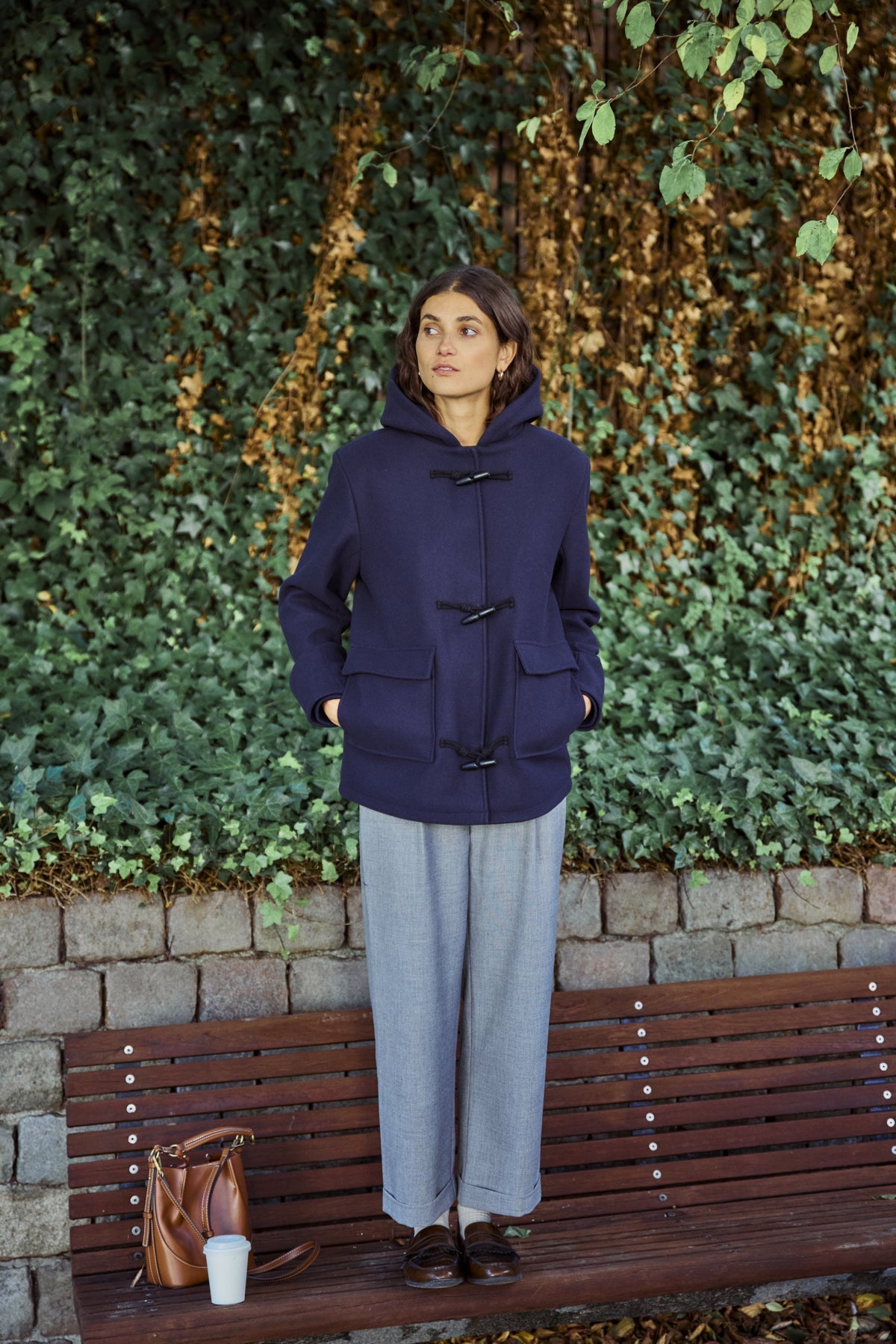 FransaFransa FREliza Duffle CoatCoats & JacketsNight Skye - Blue Water Clothing