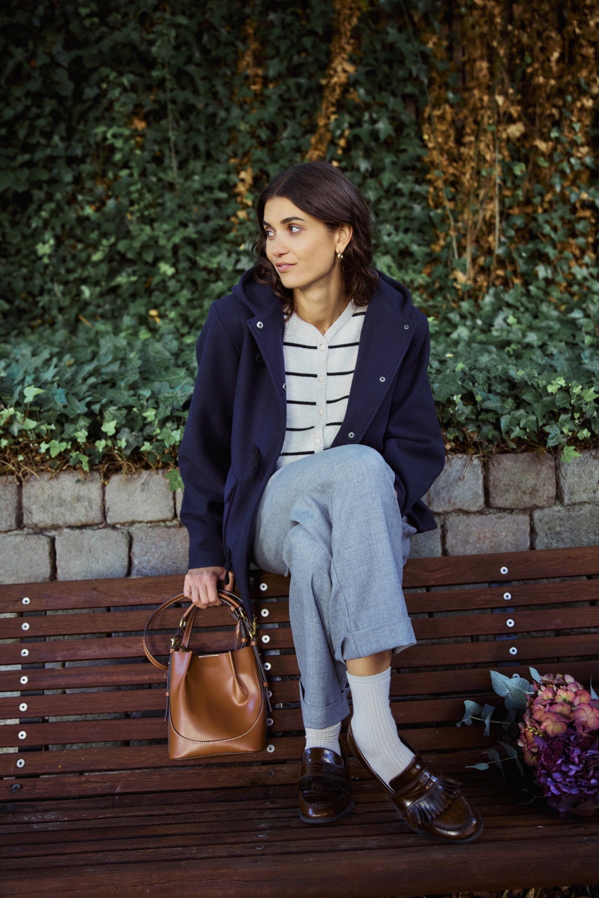 FransaFransa FREliza Duffle CoatCoats & JacketsNight Skye - Blue Water Clothing