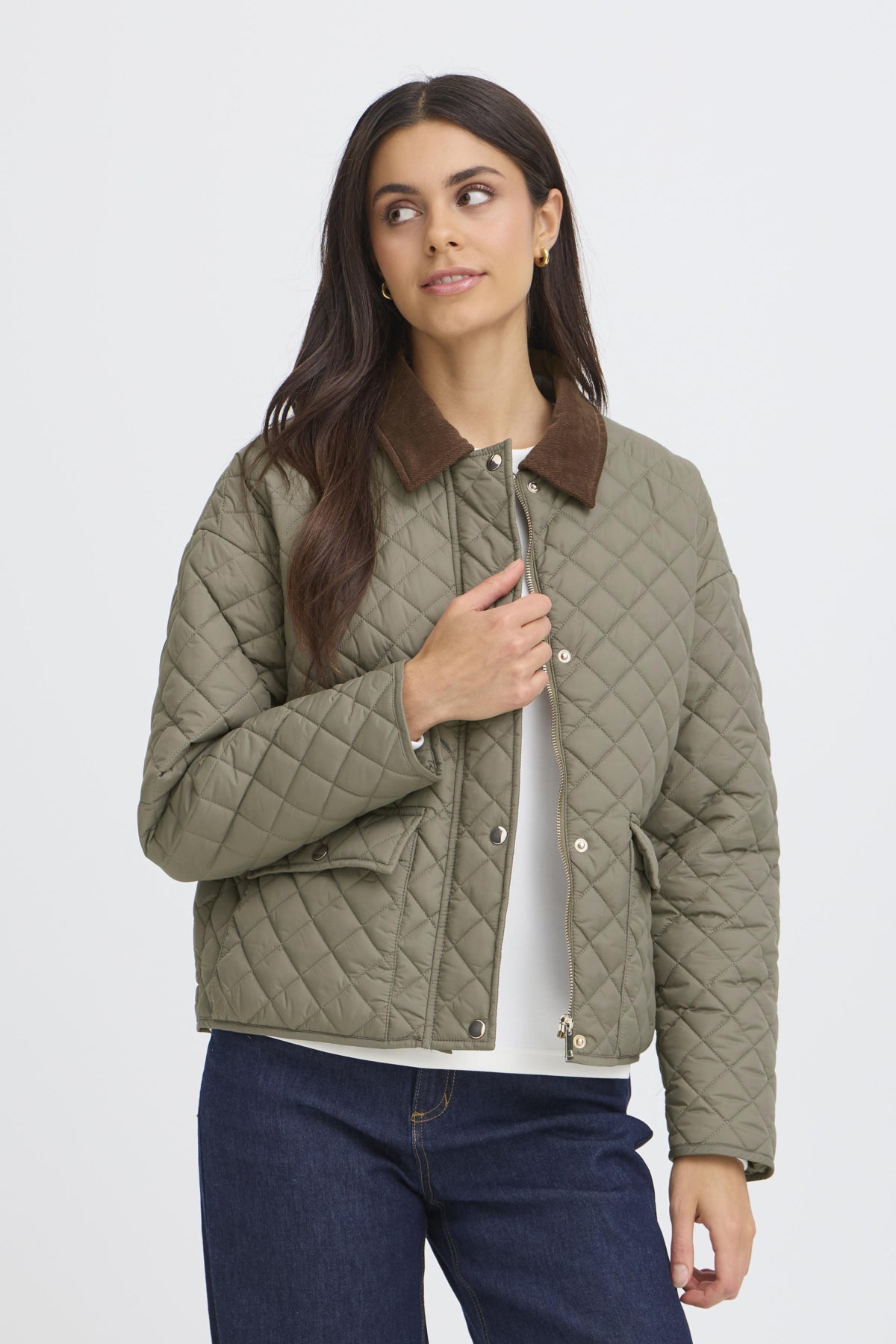 FransaFransa FRINNA Jacket 1FootwearSmokey Olive - Blue Water Clothing