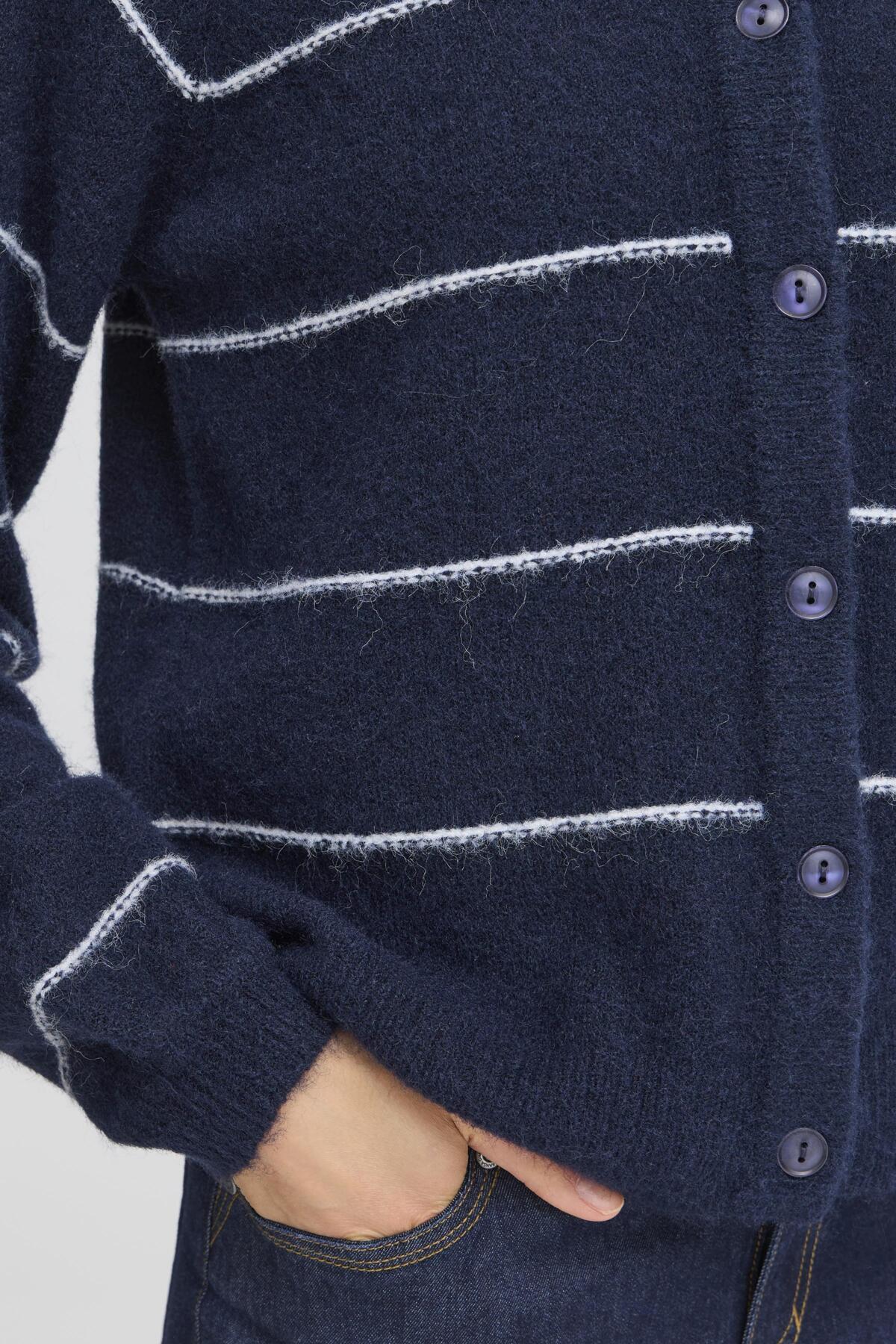 FransaFransa FRKendra Cardigan 1TopsNight Skye - Blue Water Clothing