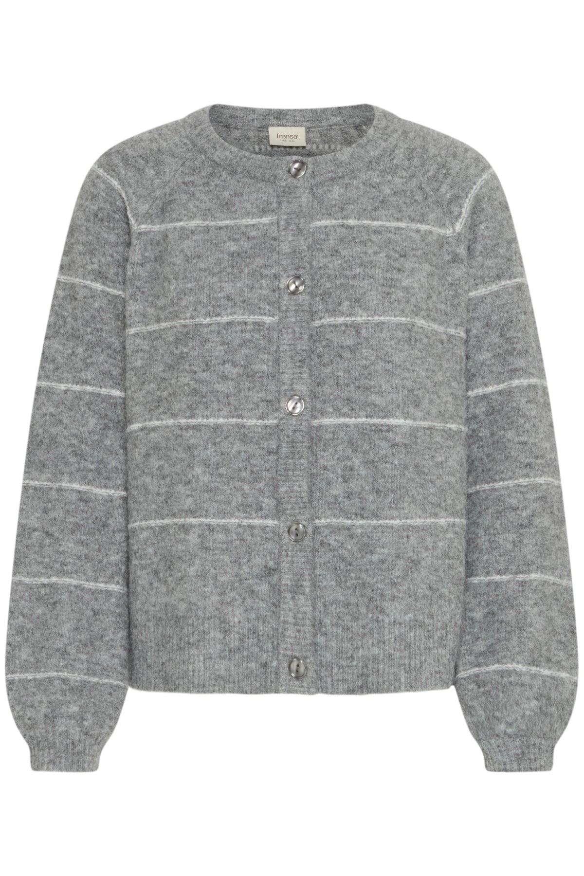 FransaFransa FRKendra Cardigan 1TopsAsphalt Melange - Blue Water Clothing