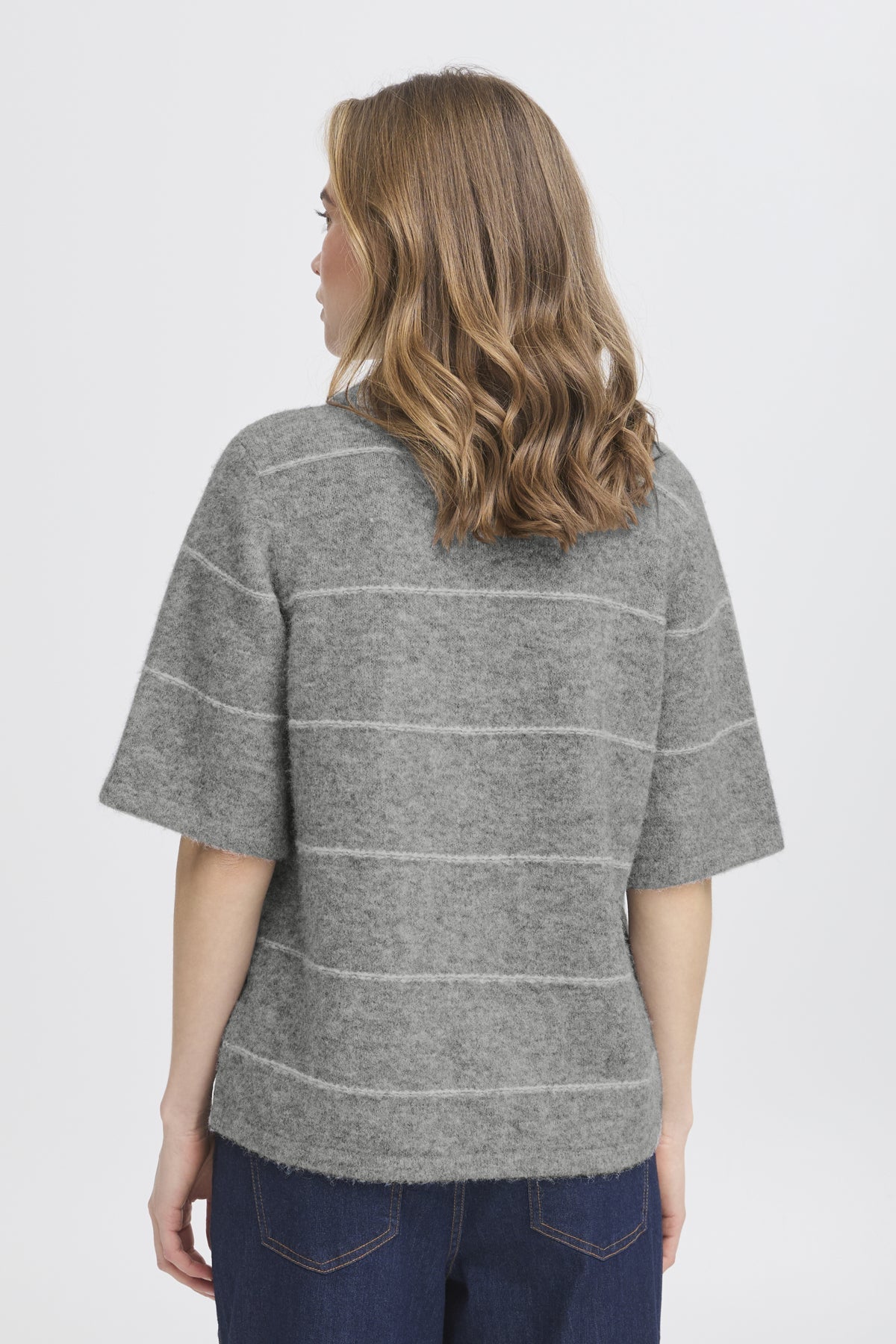 FransaFransa FRKendra Pullover 1TopsAsphalt Melange - Blue Water Clothing