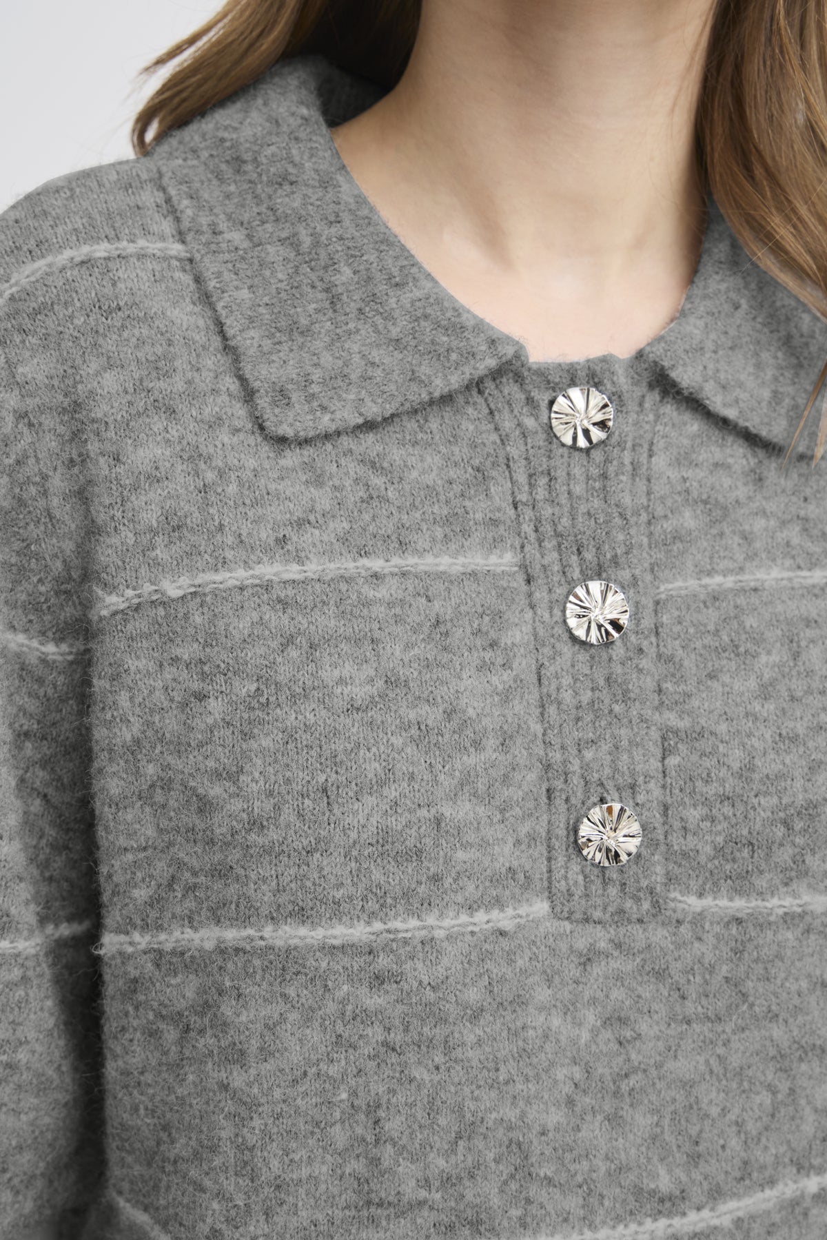 FransaFransa FRKendra Pullover 1TopsAsphalt Melange - Blue Water Clothing