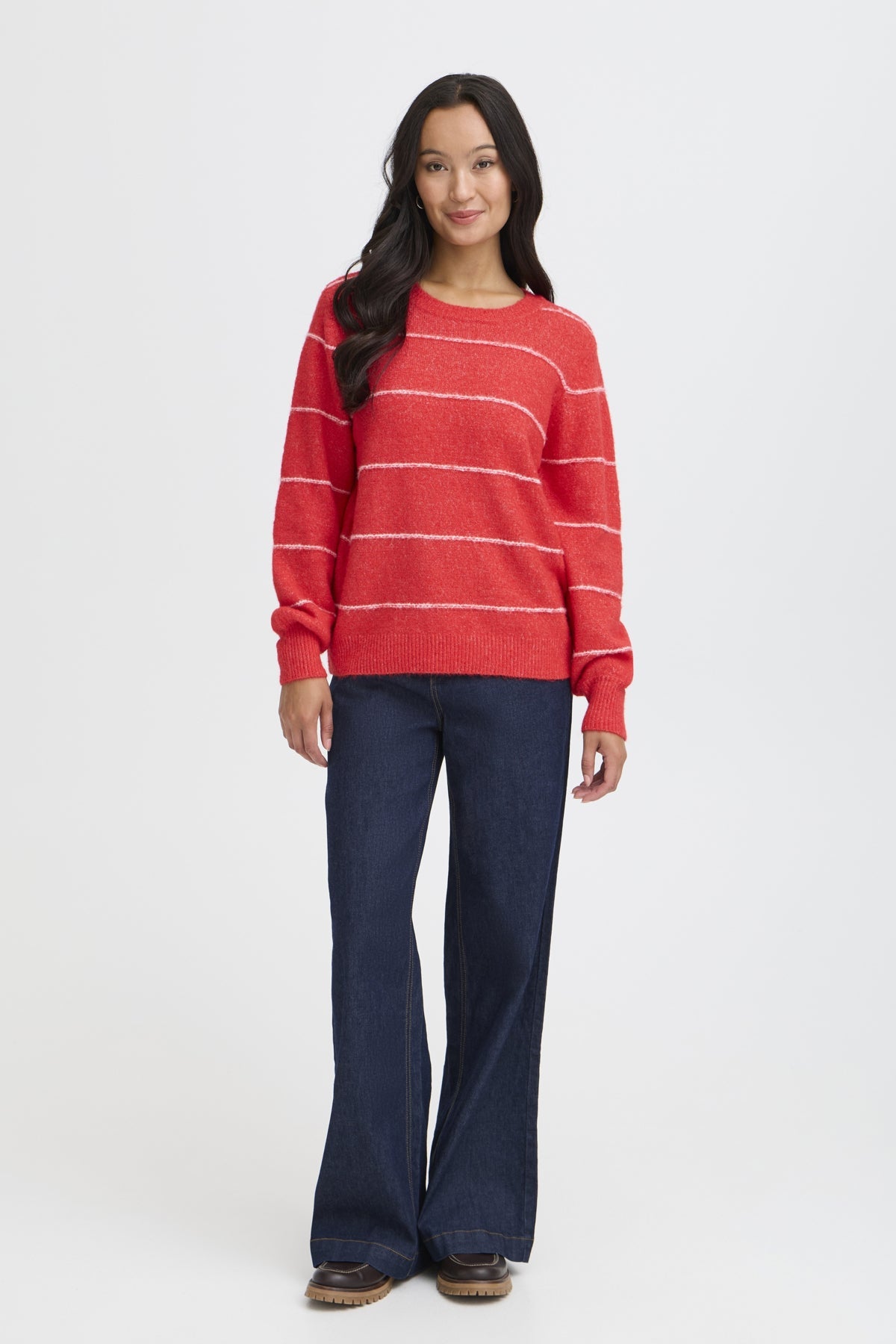 FransaFransa FRKendra Pullover 2TopsMars Red - Blue Water Clothing